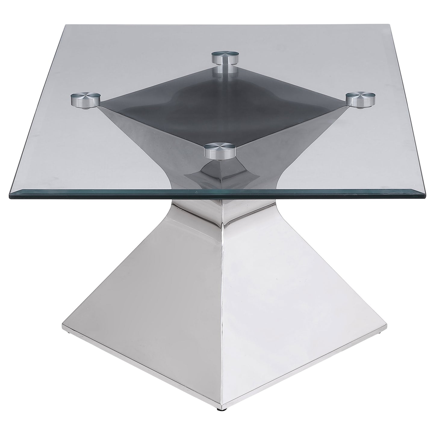 Jenny 3-Piece Rectangular Coffee & End Table Set – Chrome Finish