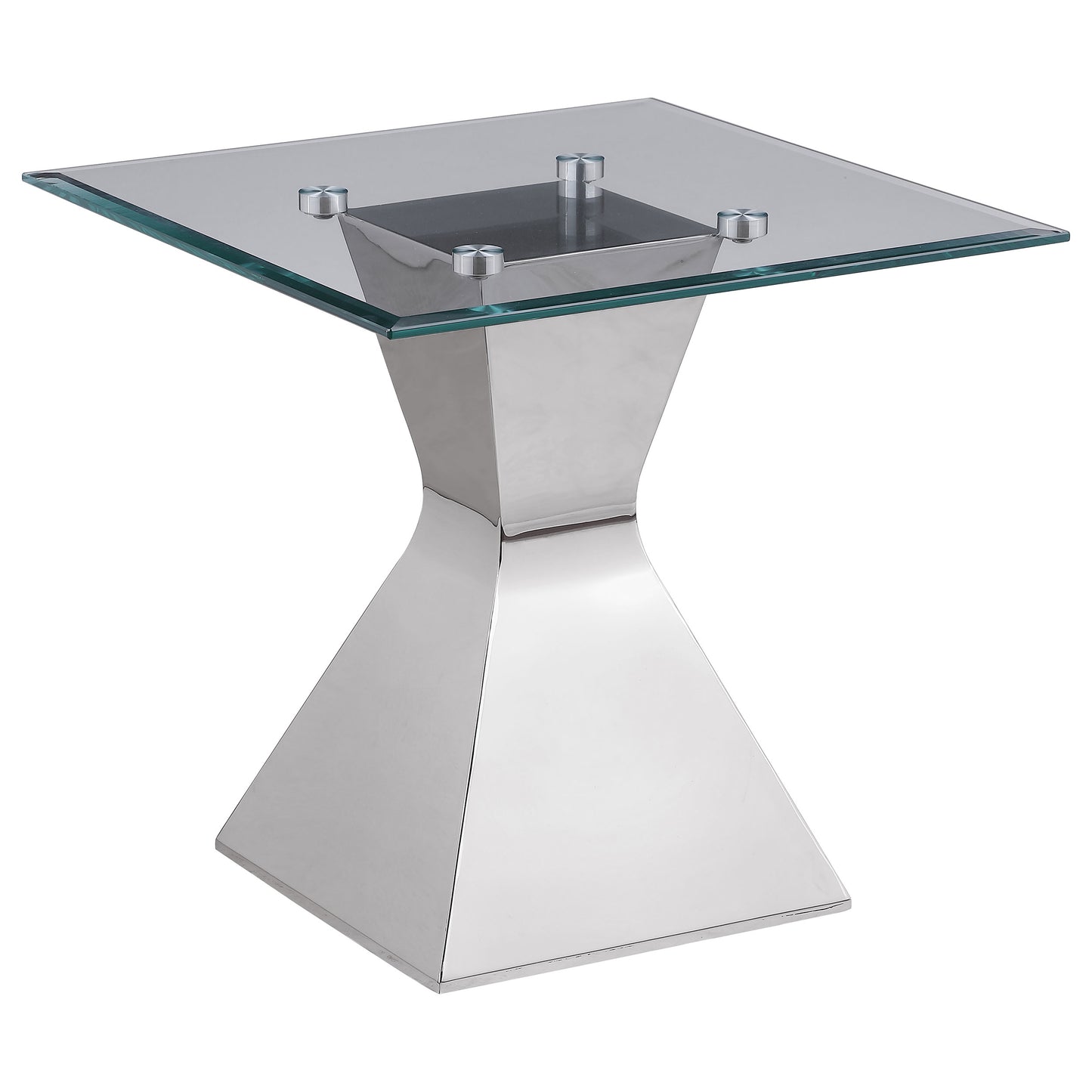 Jenny 3-Piece Rectangular Coffee & End Table Set – Chrome Finish