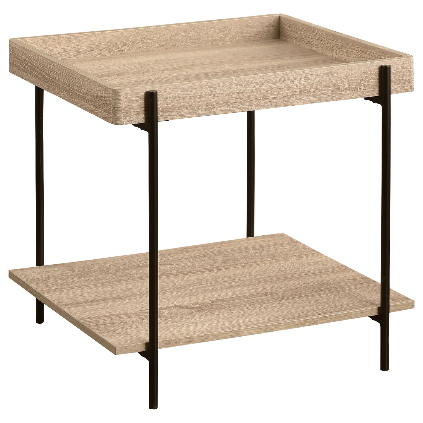 Fallon 2-Piece Rectangular Coffee and End Table Set with Natural Finish