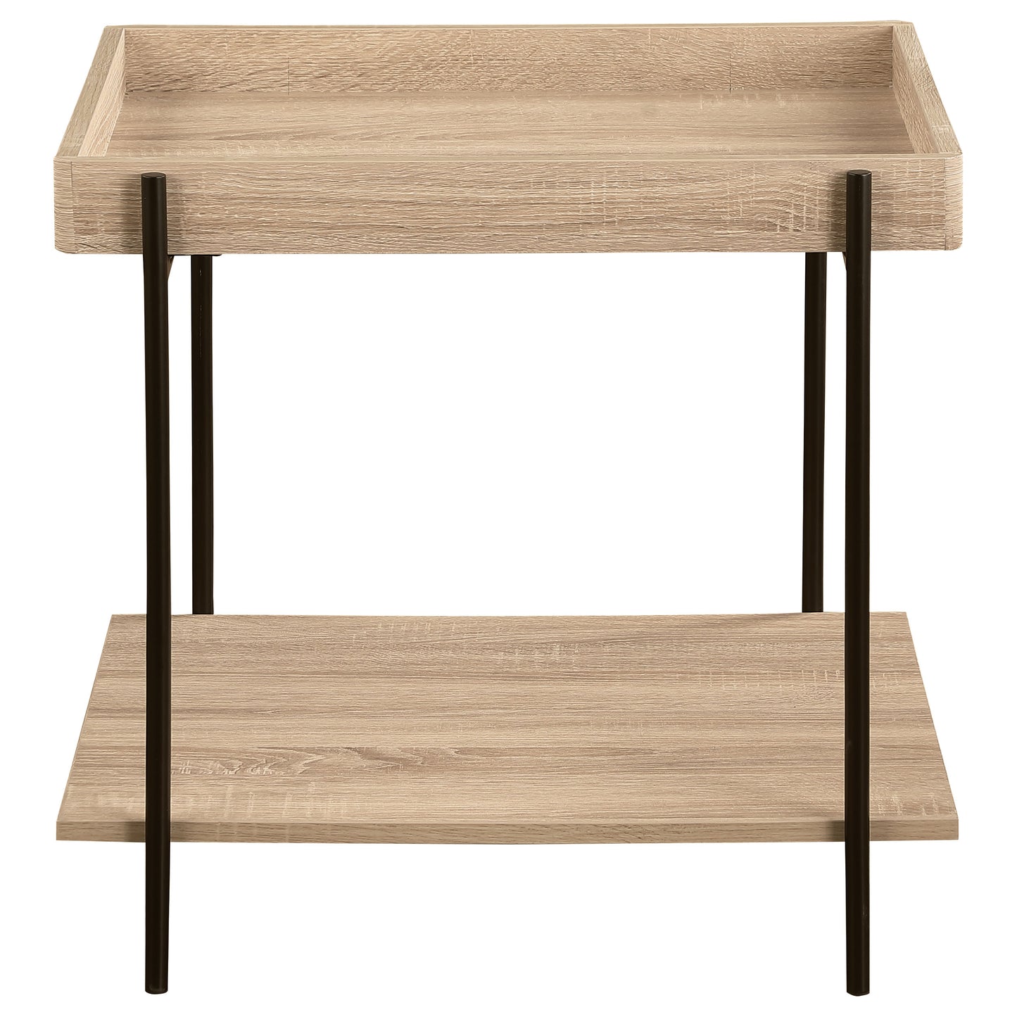 Fallon 2-Piece Rectangular Coffee and End Table Set with Natural Finish