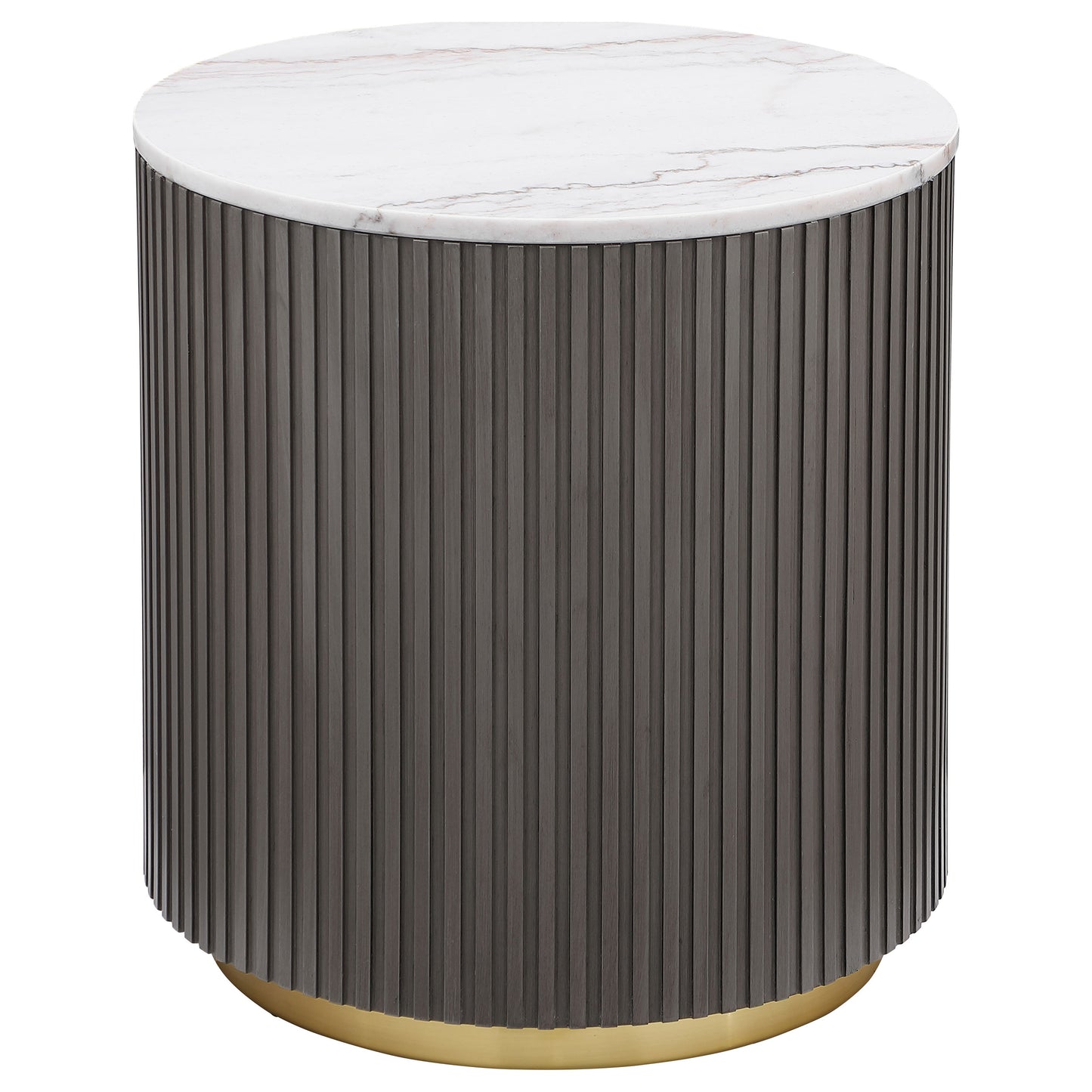 Jason White Marble Round Coffee & End Table Set (2-Piece)