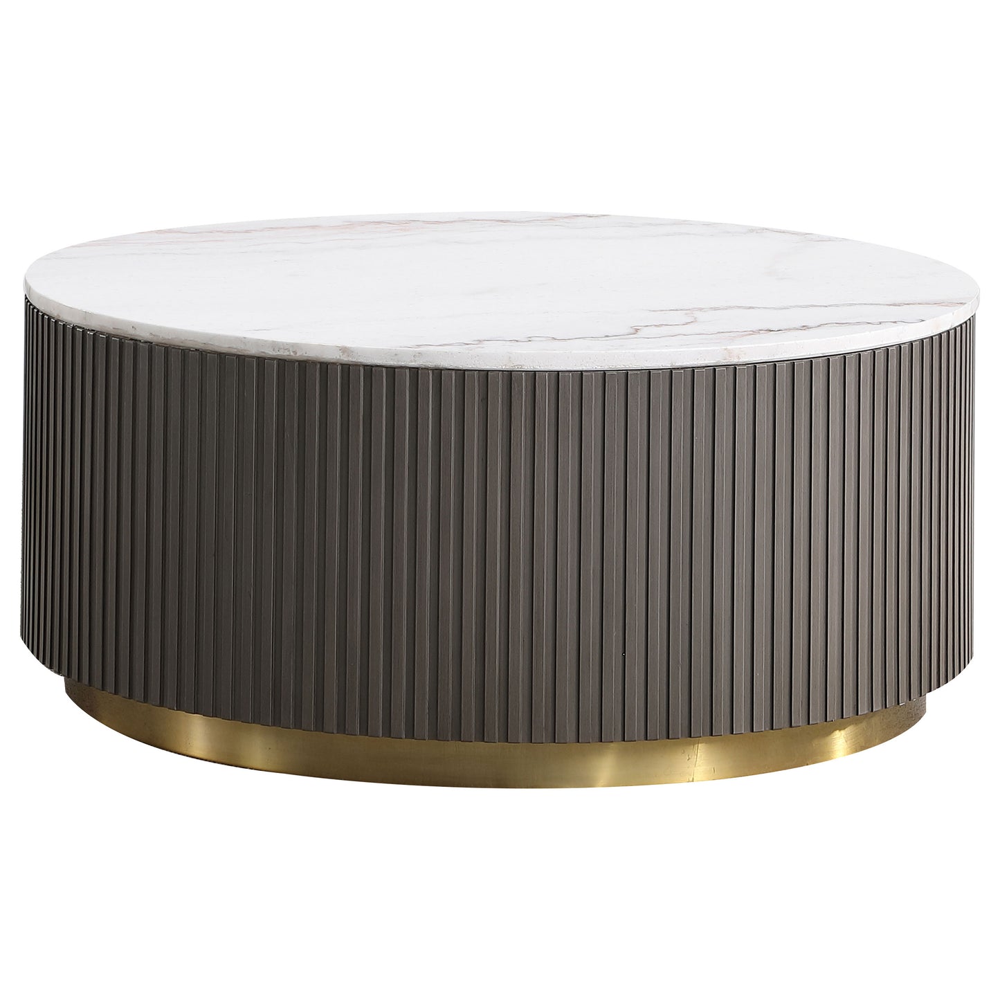 Jason White Marble Round Coffee & End Table Set (2-Piece)