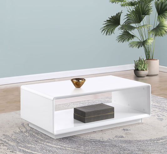 Paseo White High Gloss Rectangular Coffee Table