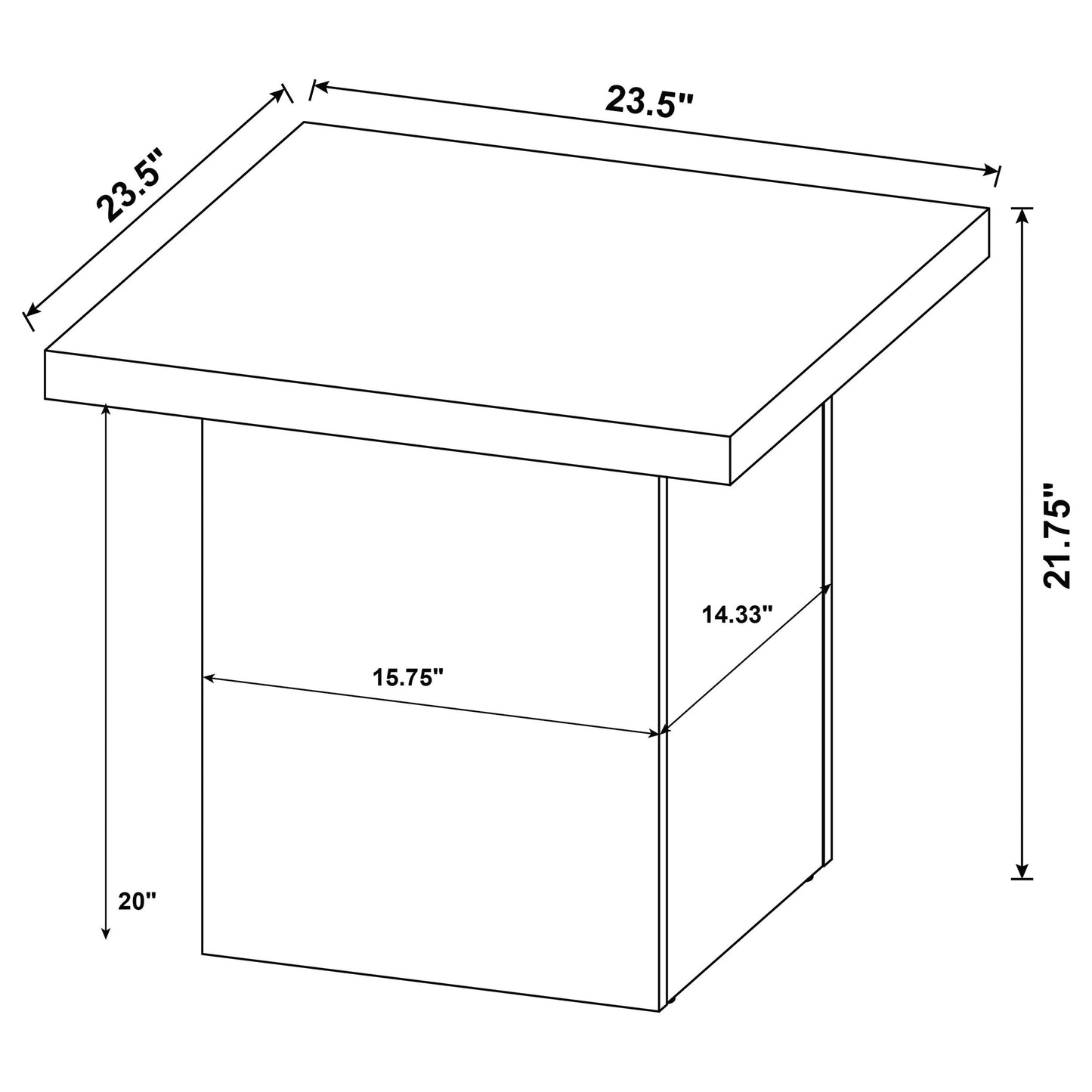Devar 2-Piece Dark Pine Square Coffee and End Table Set