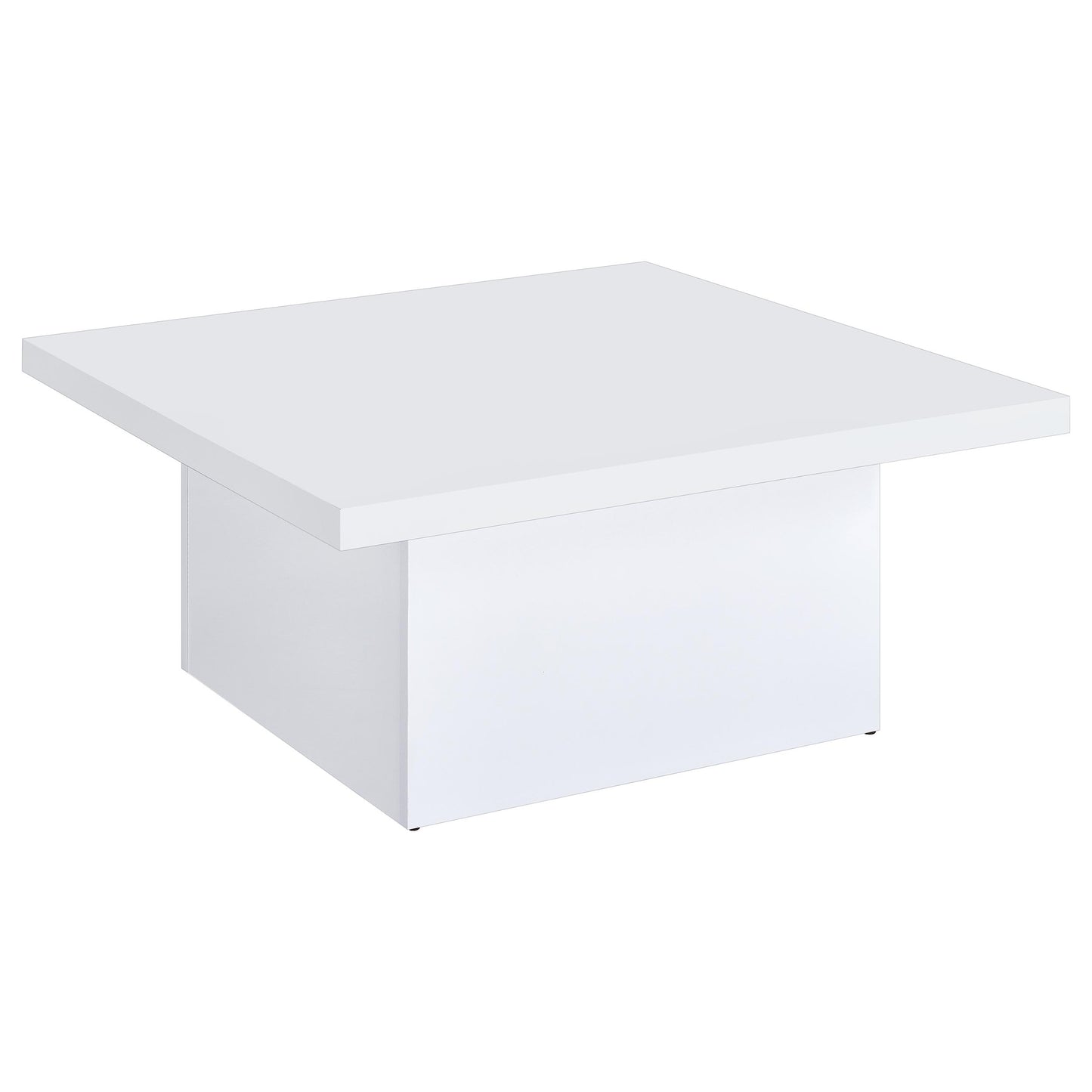 Devar Square Engineered Wood Coffee Table – White High Gloss