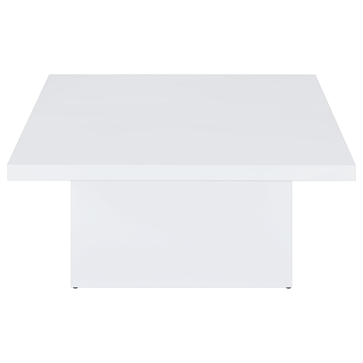 Devar Square Engineered Wood Coffee Table – White High Gloss