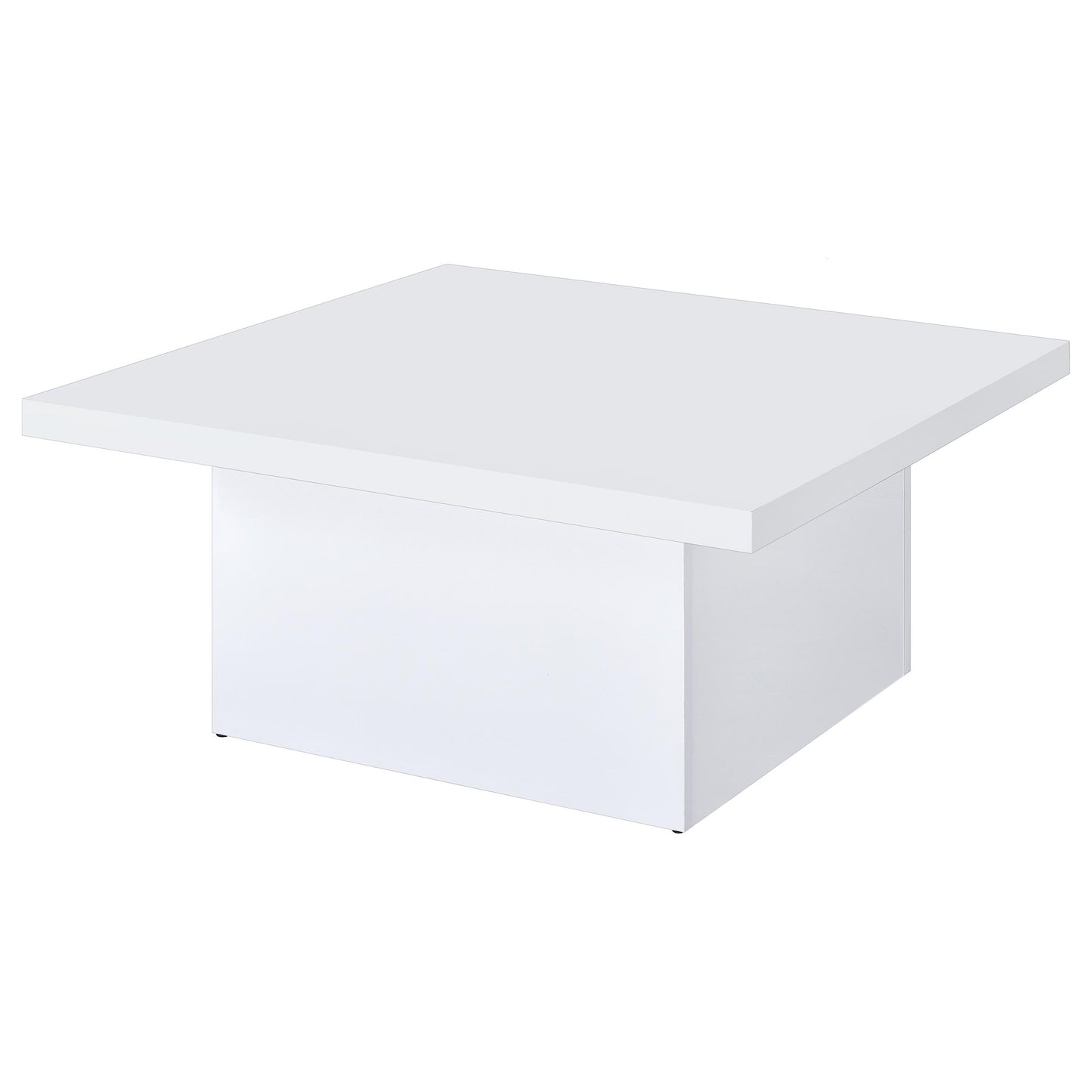 Devar Square Engineered Wood Coffee Table – White High Gloss