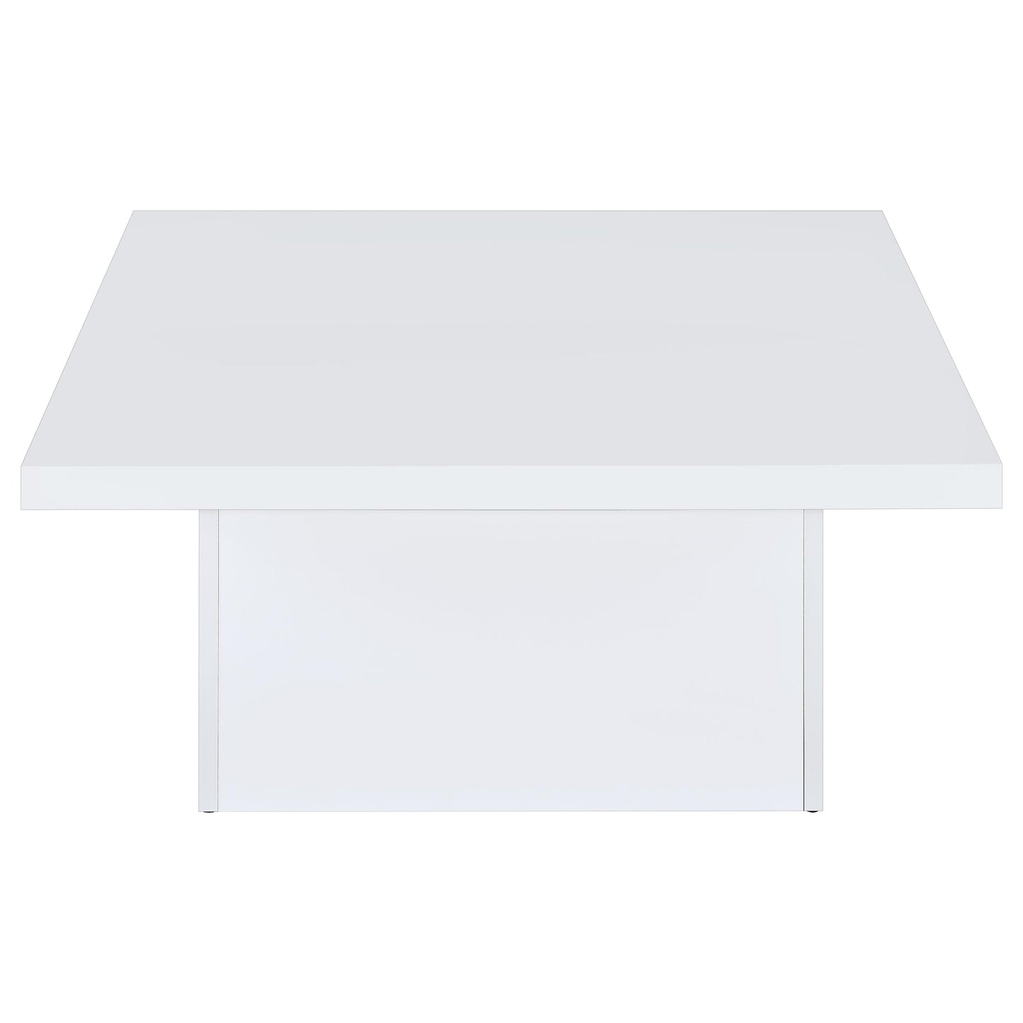 Devar Square Engineered Wood Coffee Table – White High Gloss
