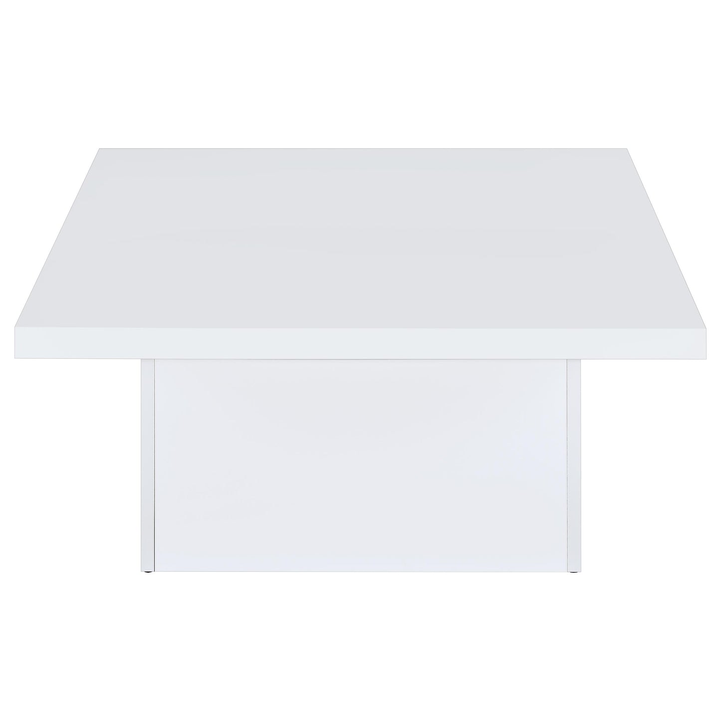 Devar Square Engineered Wood Coffee Table – White High Gloss