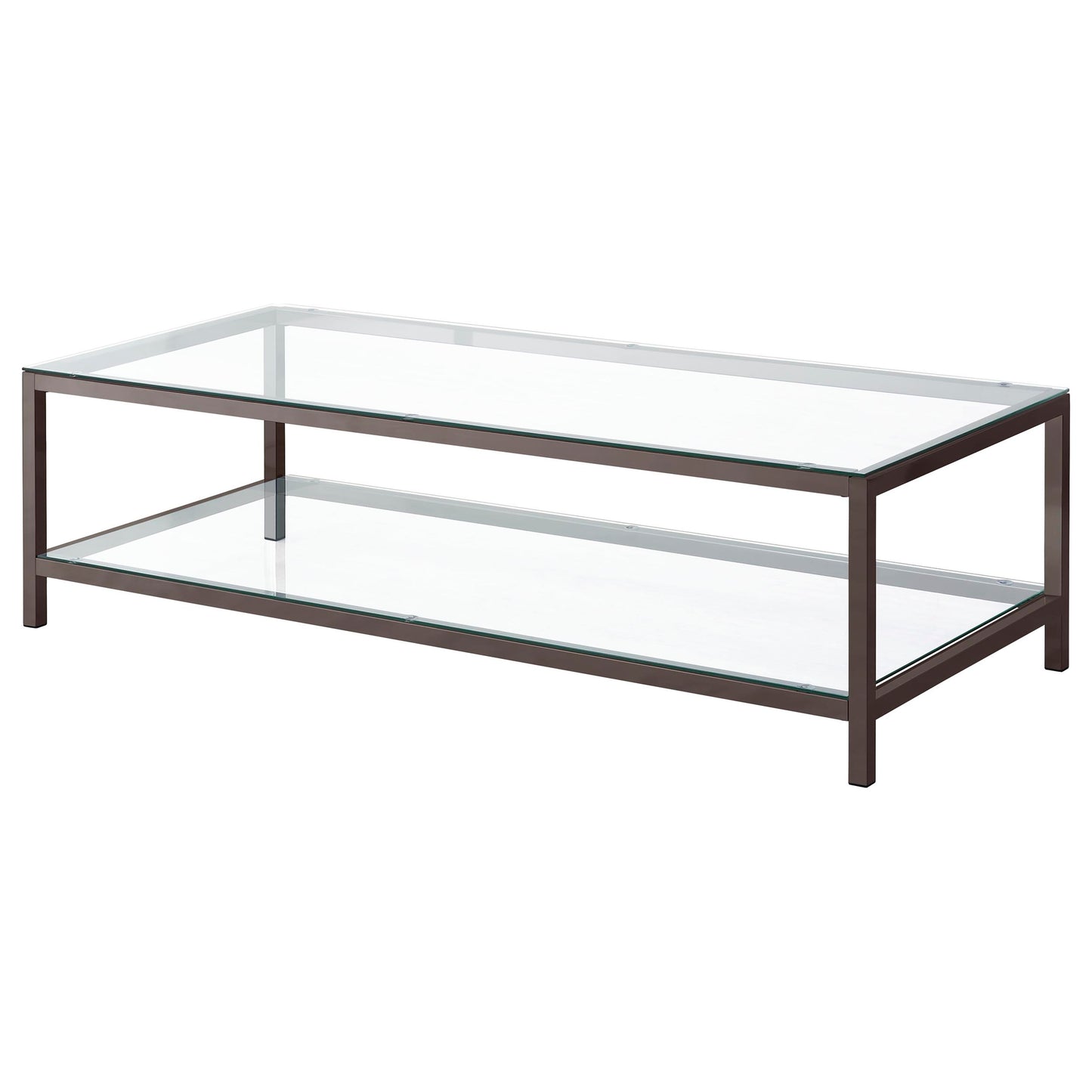 Trini Modern 2-Piece Coffee & End Table Set – Black Nickel
