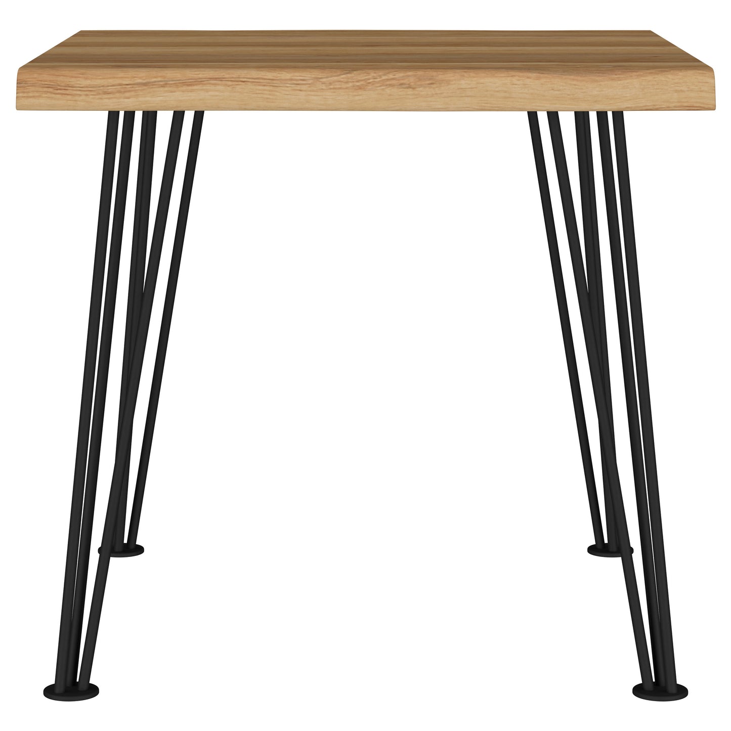 Zander Modern Square Coffee Table – Natural Brown Wood Finish