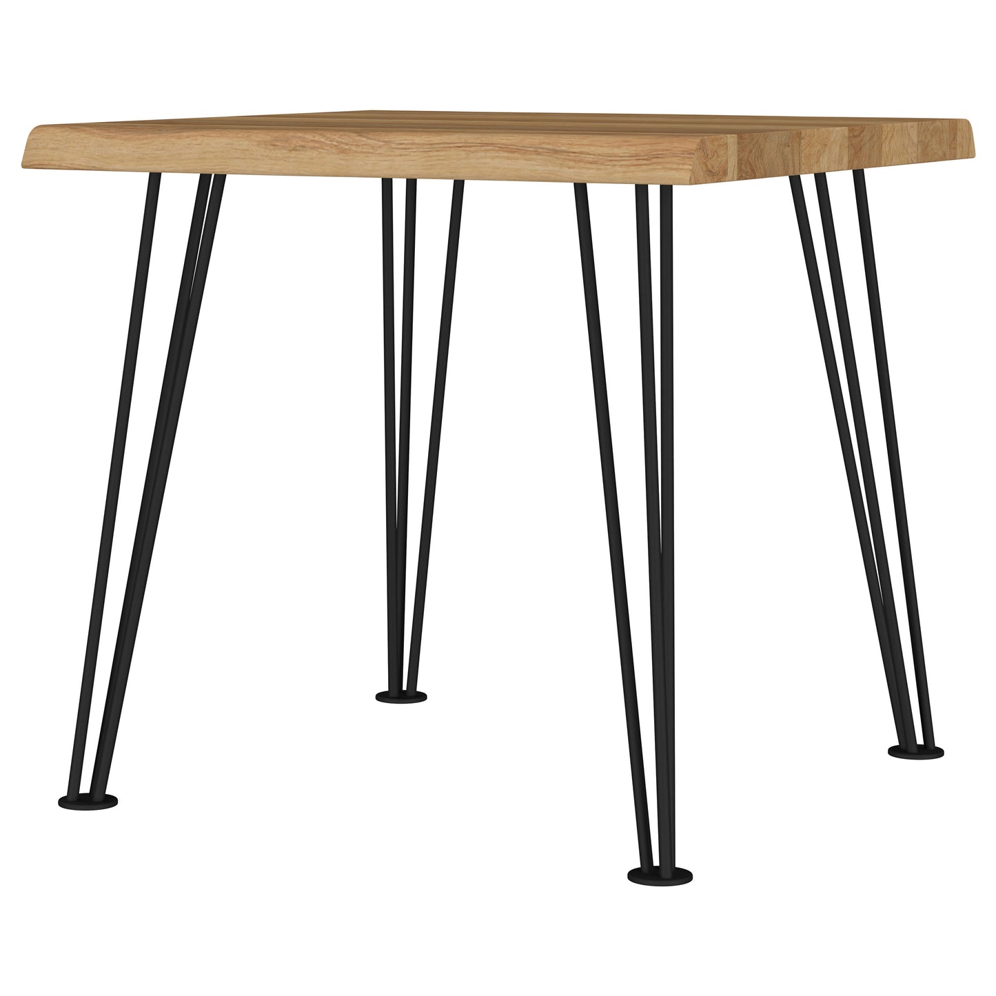 Zander Modern Square Coffee Table – Natural Brown Wood Finish