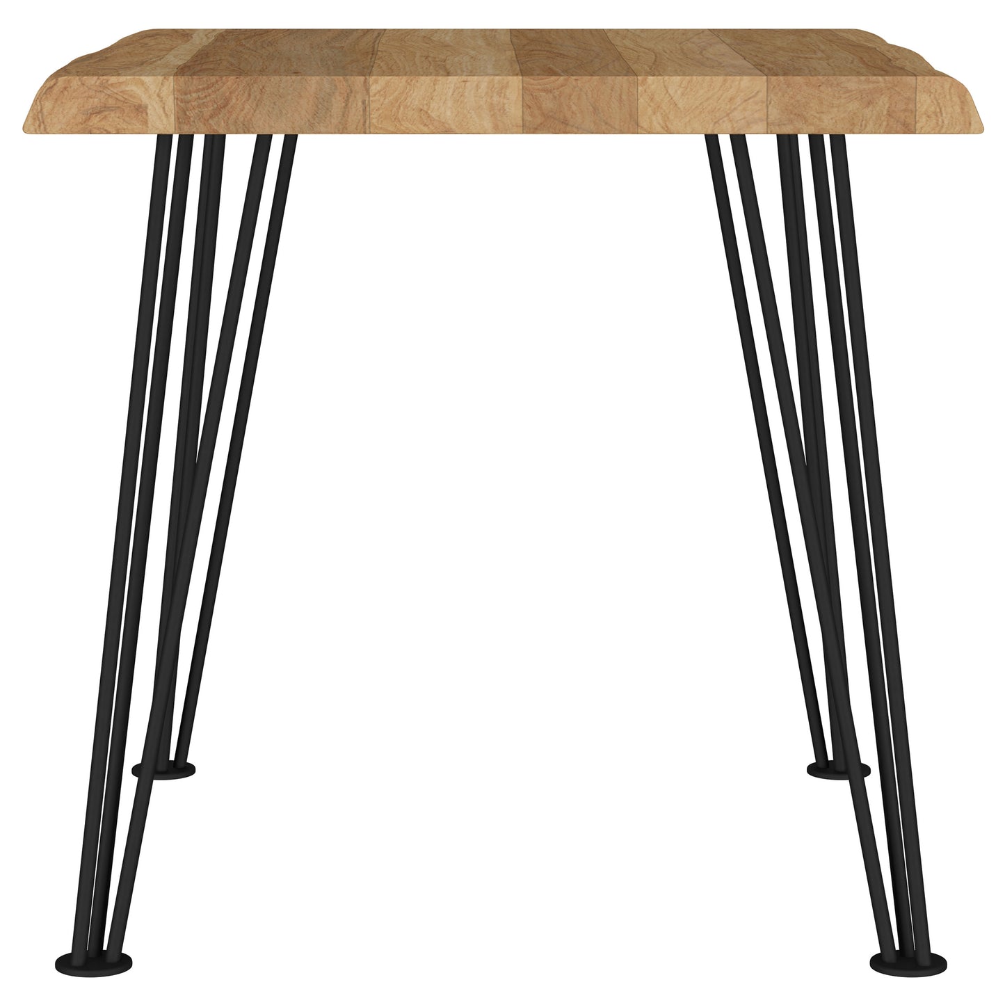 Zander Modern Square Coffee Table – Natural Brown Wood Finish