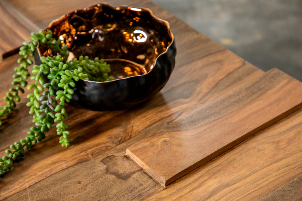 Kaelwyn Square Sheesham Solid Wood Coffee Table Natural Finish