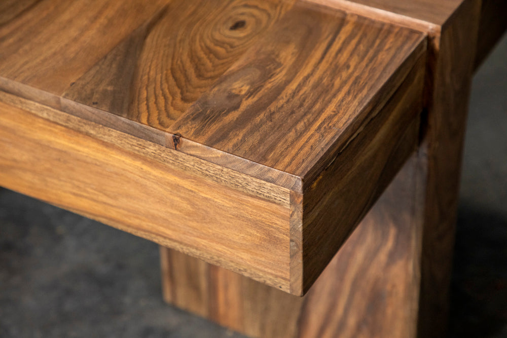 Kaelwyn Square Sheesham Solid Wood Coffee Table Natural Finish