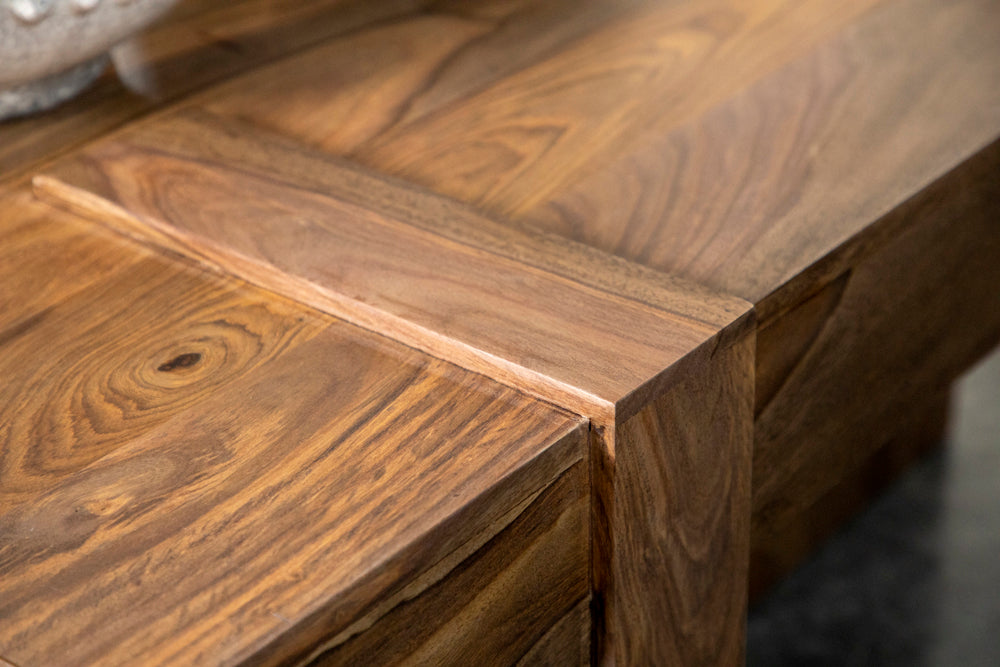 Kaelwyn Square Sheesham Solid Wood Coffee Table Natural Finish