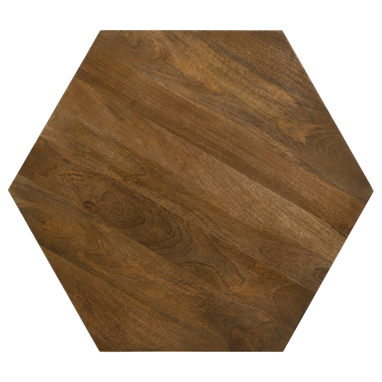 Zalika Hexagonal Solid Mango Wood Coffee Table – Natural Finish
