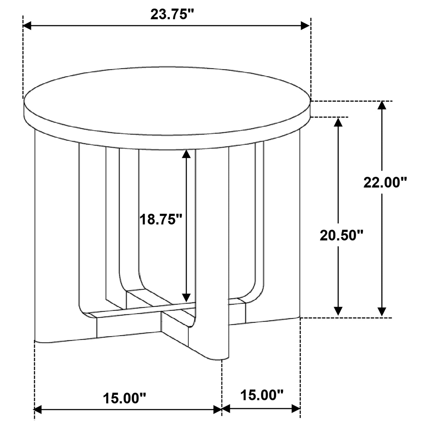 Orvane Round Sculptural Wood End Table Light Oak
