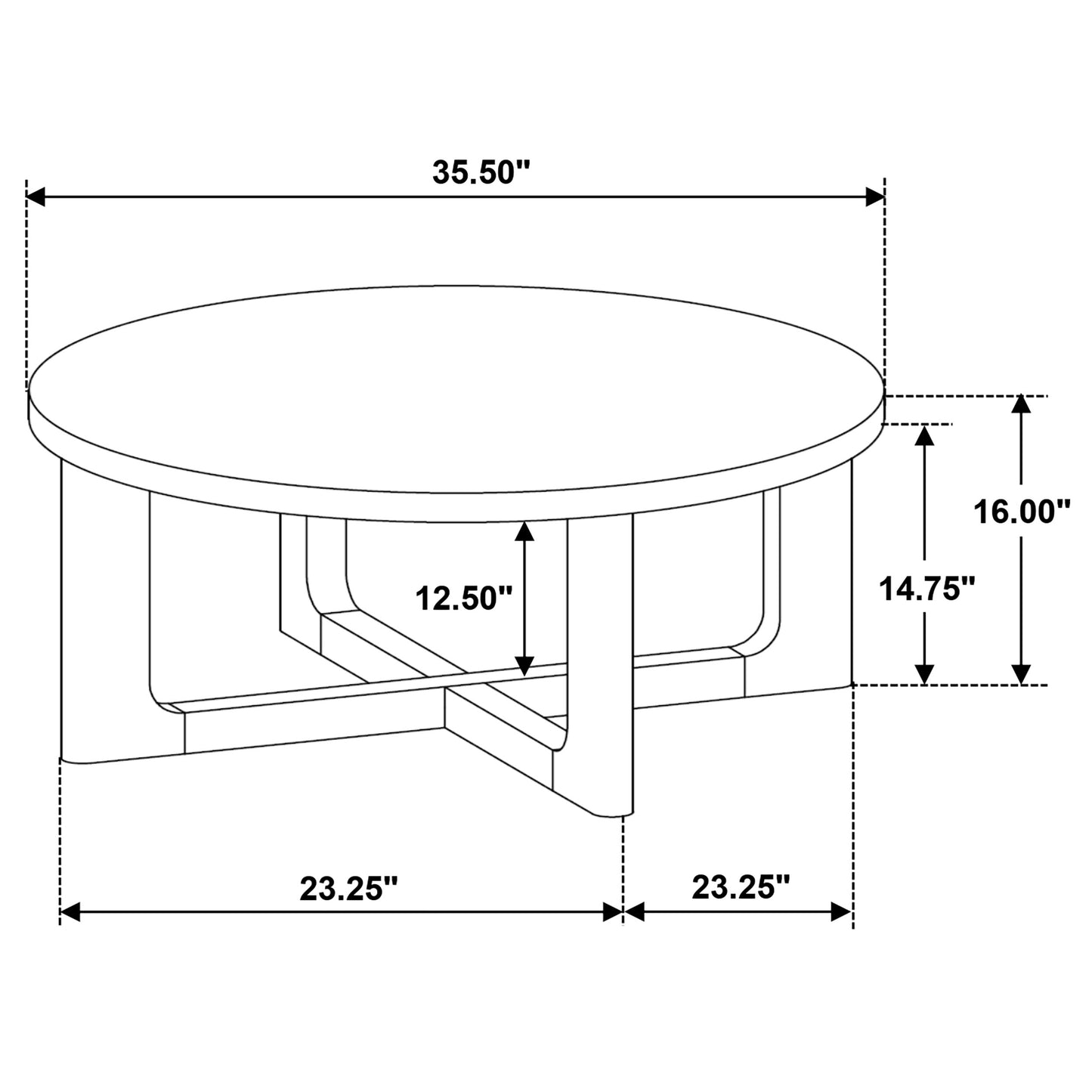 Orvane Round Sculptural Wood Coffee Table Brown