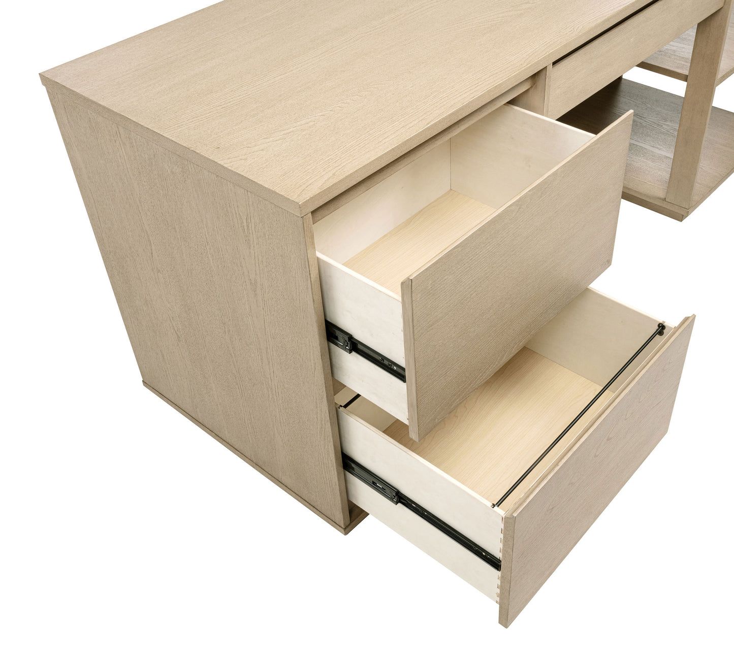 Calvryn 75-inch 3-Drawer Computer Desk with Adjustable Shelf Light Elm