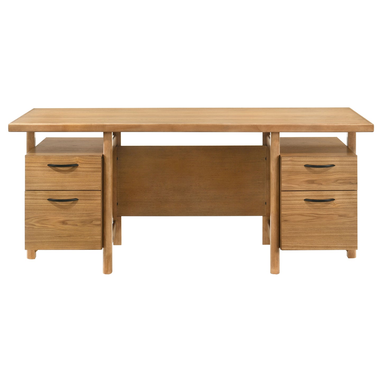 Virello 69-inch 4-Drawer Computer Desk with File Drawer Light Ash