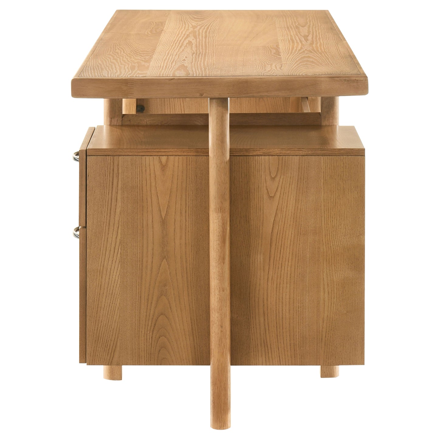 Virello 69-inch 4-Drawer Computer Desk with File Drawer Light Ash