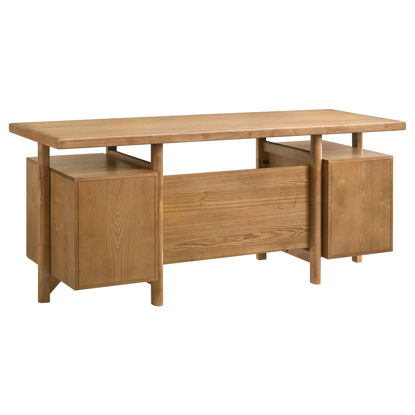 Virello 69-inch 4-Drawer Computer Desk with File Drawer Light Ash