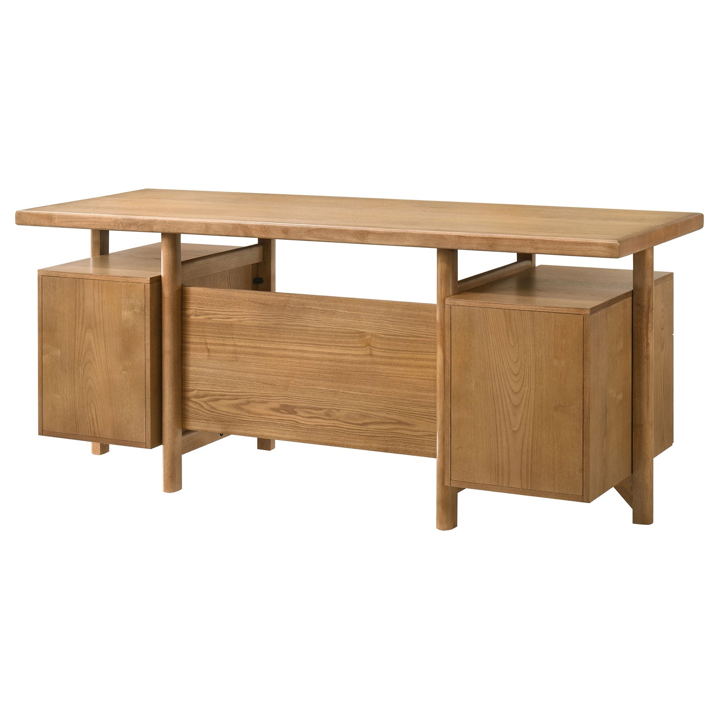 Virello 69-inch 4-Drawer Computer Desk with File Drawer Light Ash