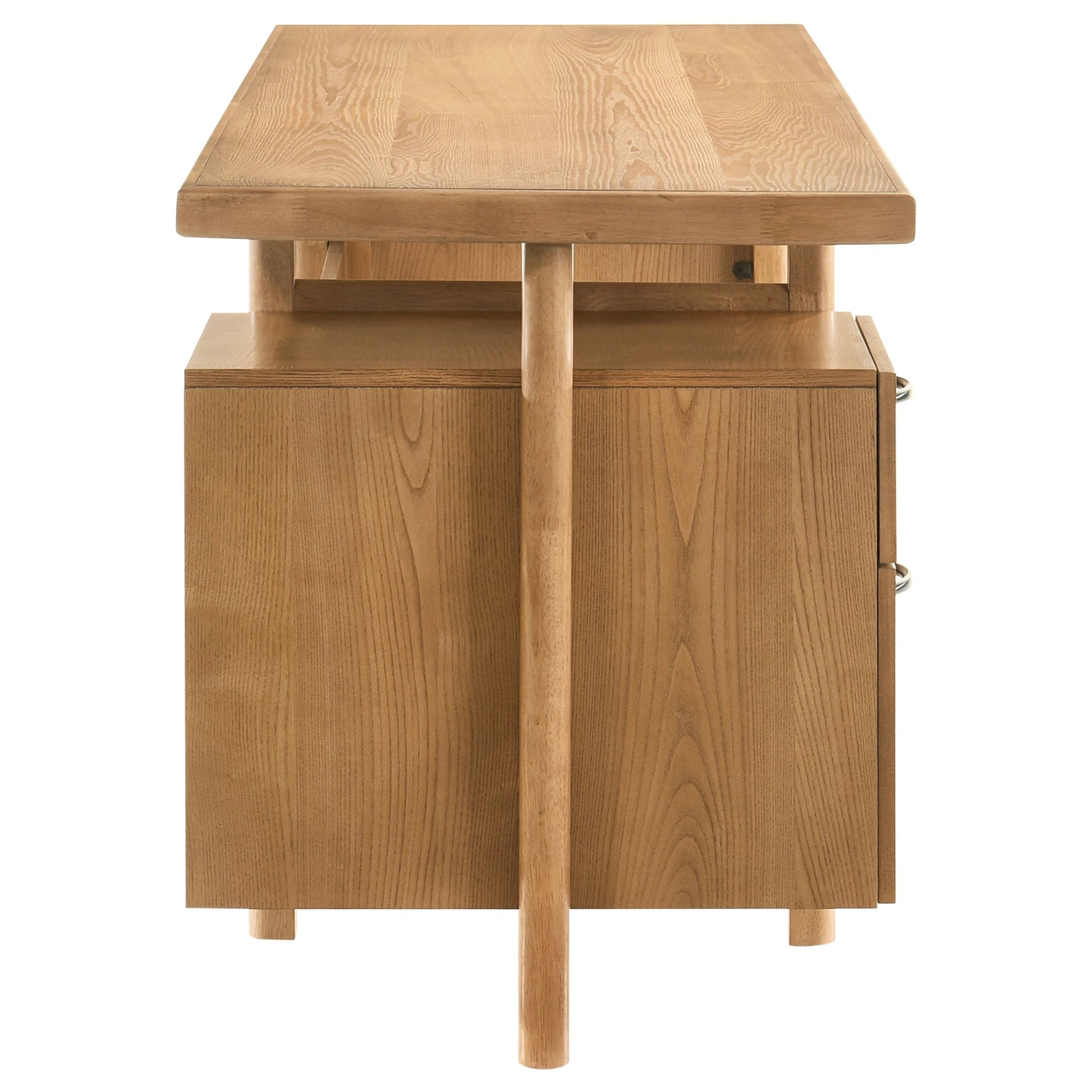Virello 69-inch 4-Drawer Computer Desk with File Drawer Light Ash