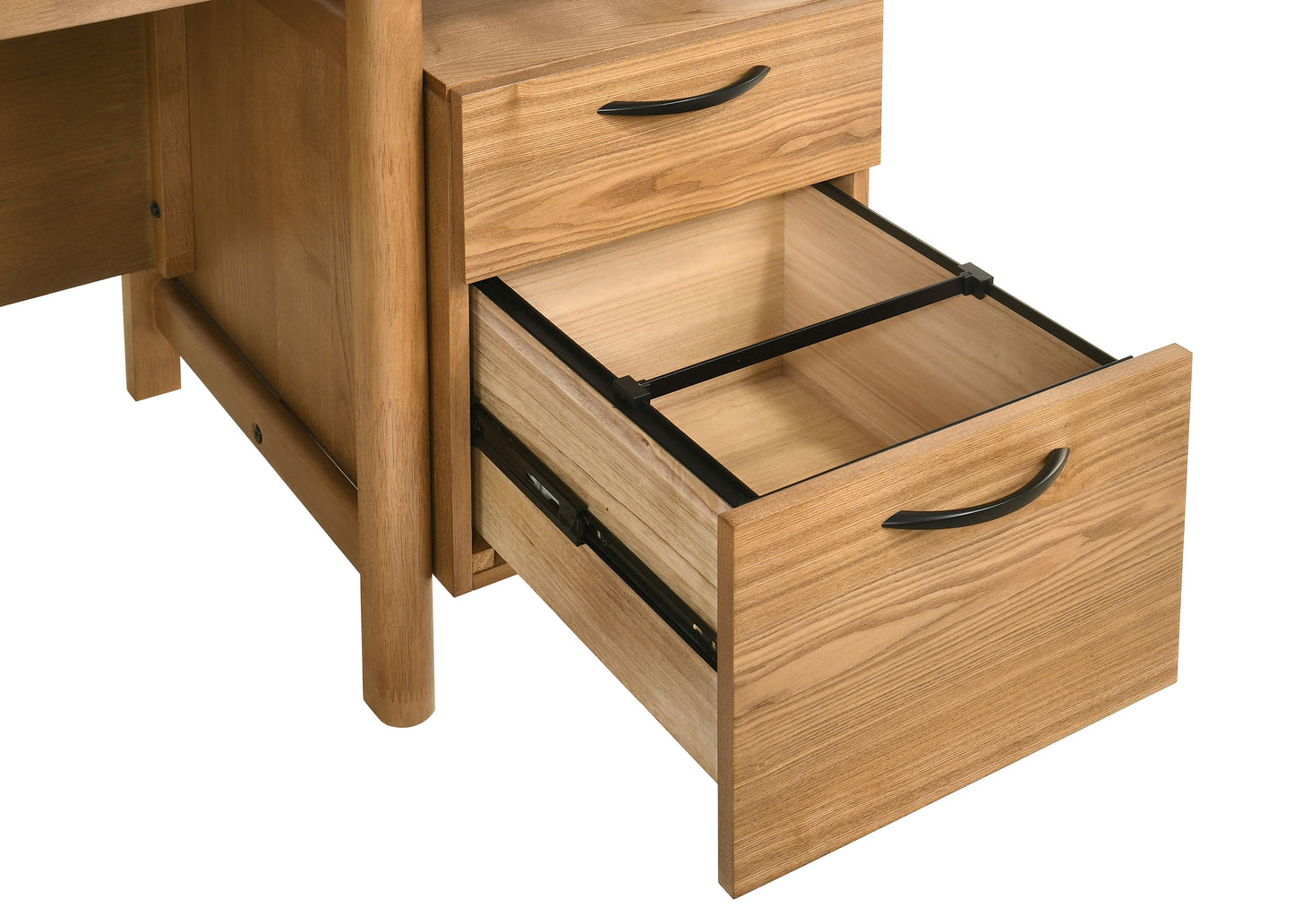 Virello 69-inch 4-Drawer Computer Desk with File Drawer Light Ash