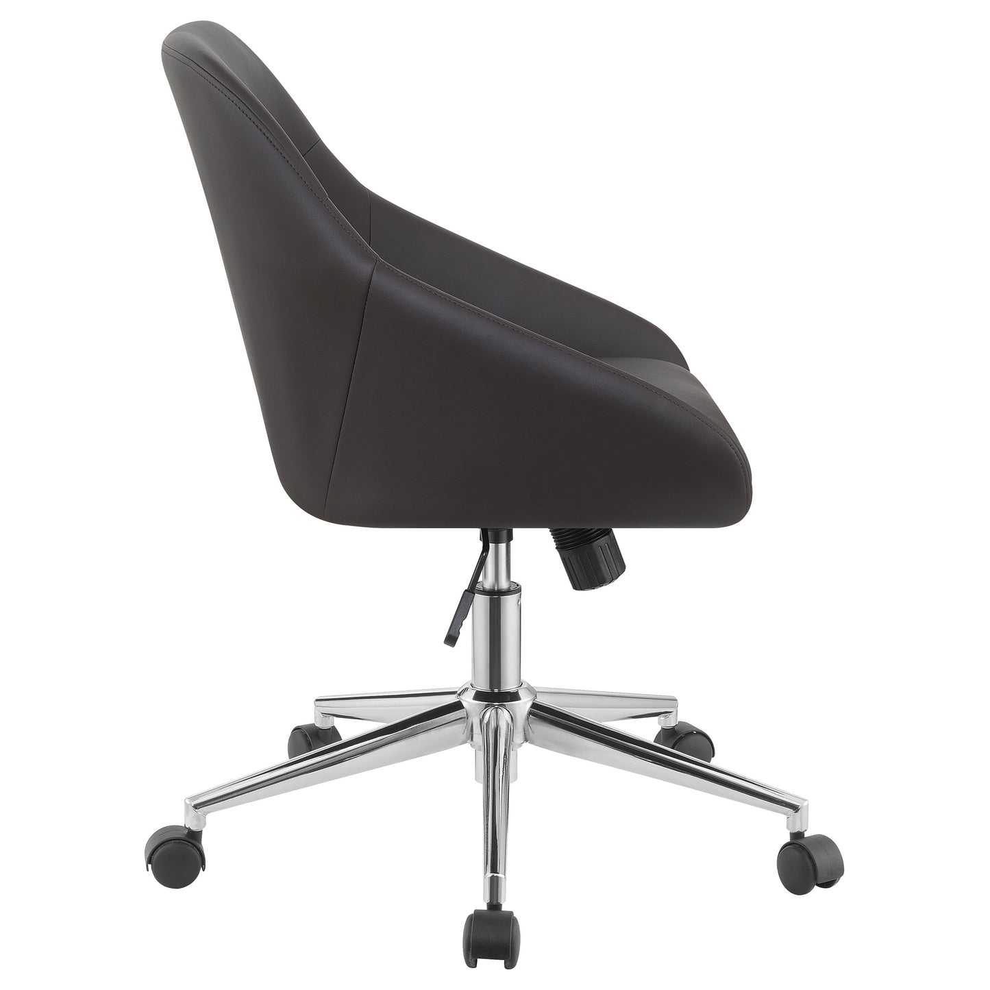 Lennox Upholstered Adjustable Office Chair Brown