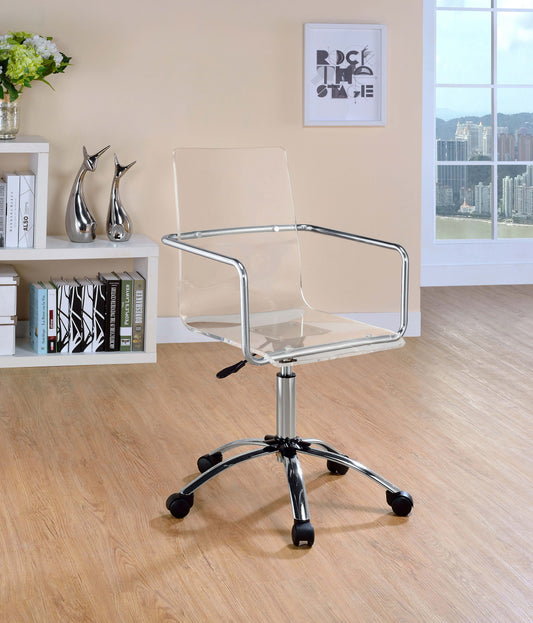 Soren Acrylic Adjustable Office Chair Clear
