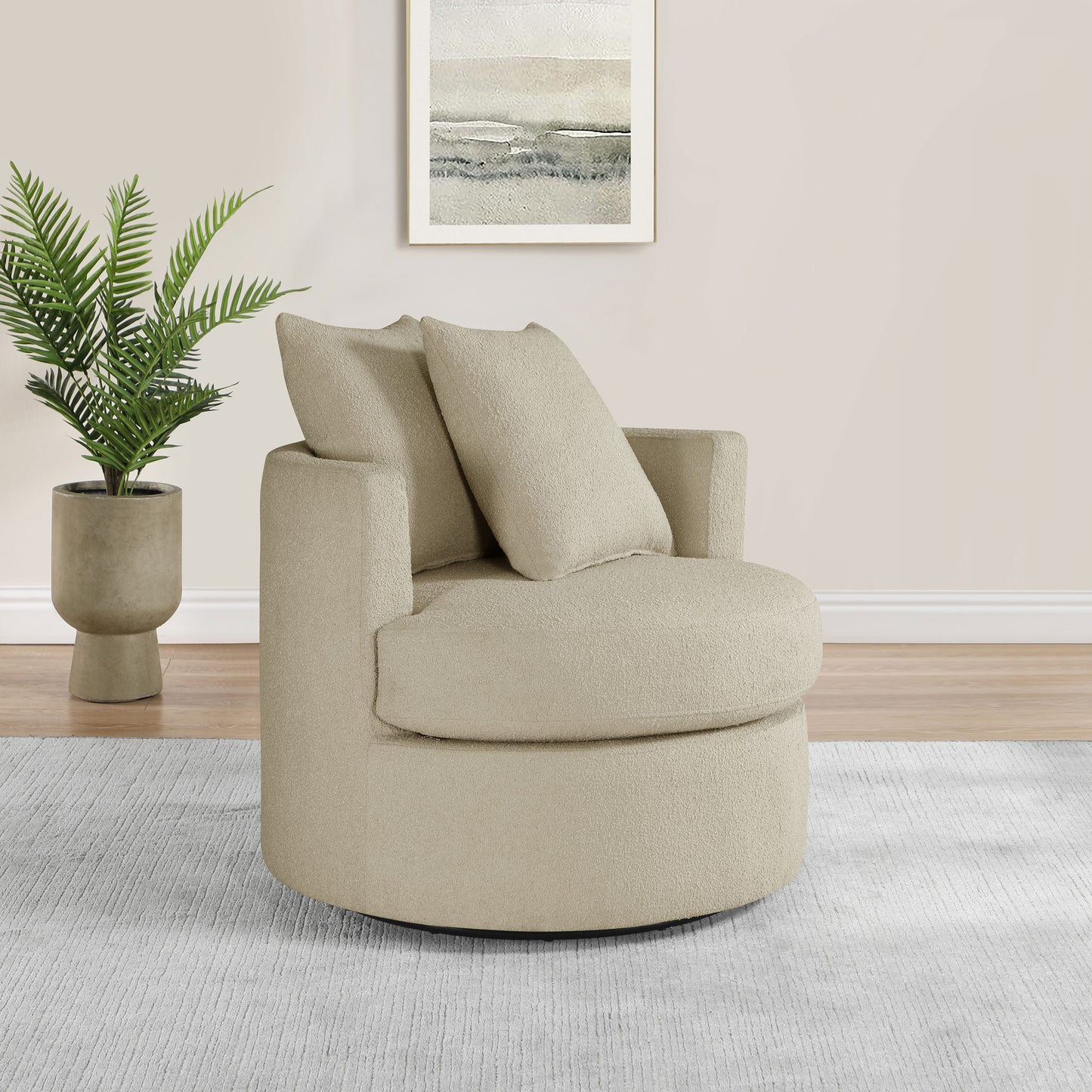Debbie Swivel Chair – Camel