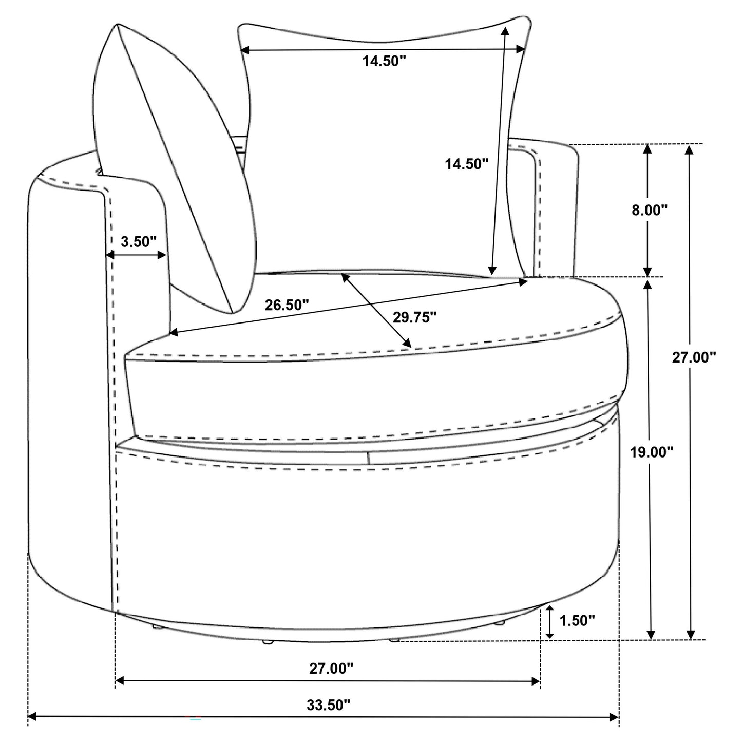 Debbie Swivel Chair – Camel