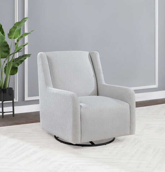 Serra Bouclé Swivel Glider – Dove Grey