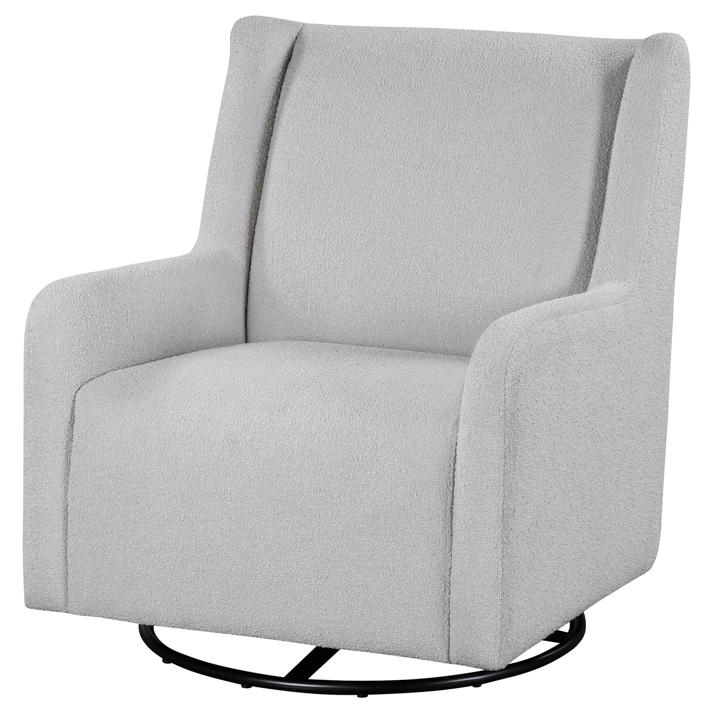 Serra Bouclé Swivel Glider – Dove Grey