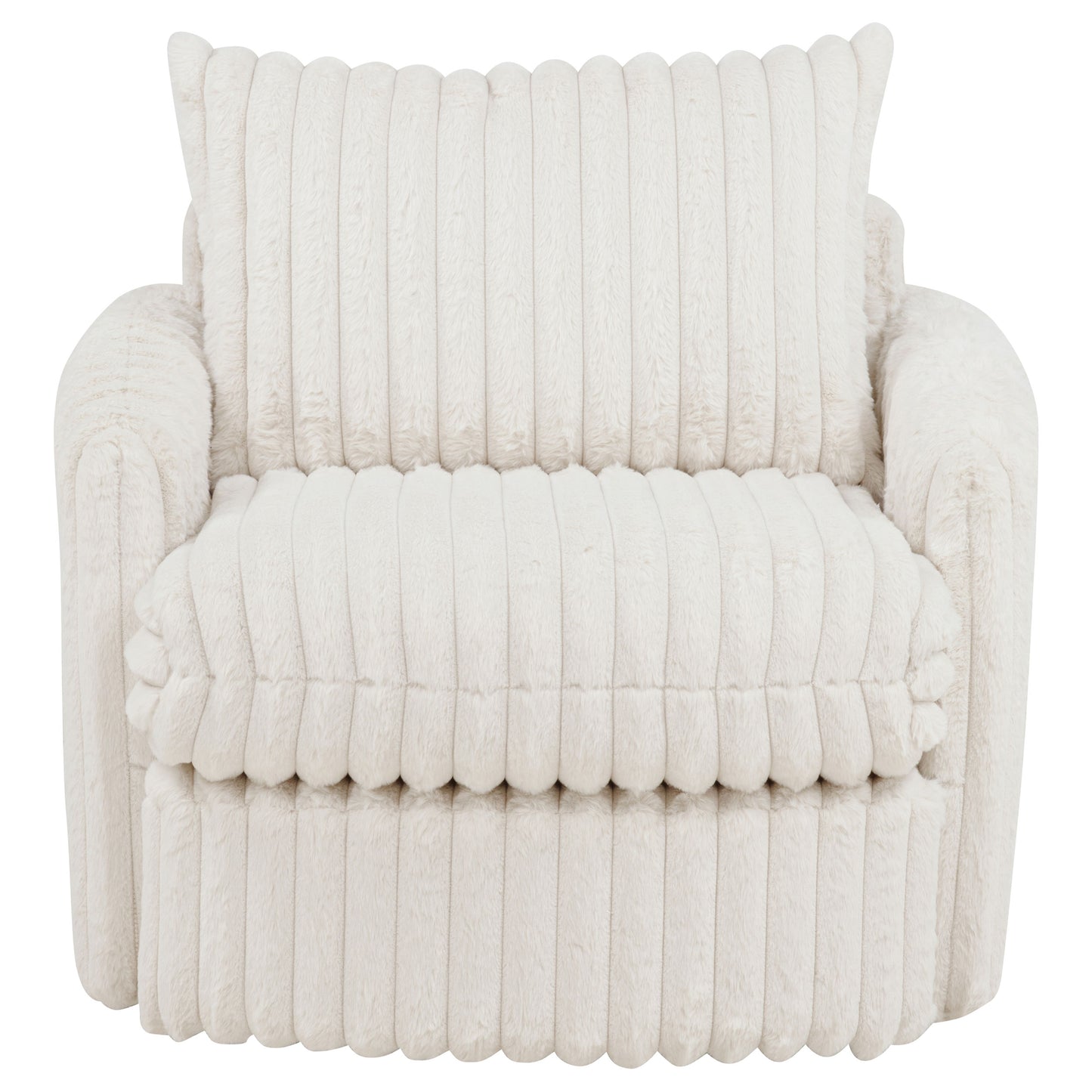 Sarco Accent Swivel Arm Chair – Ivory