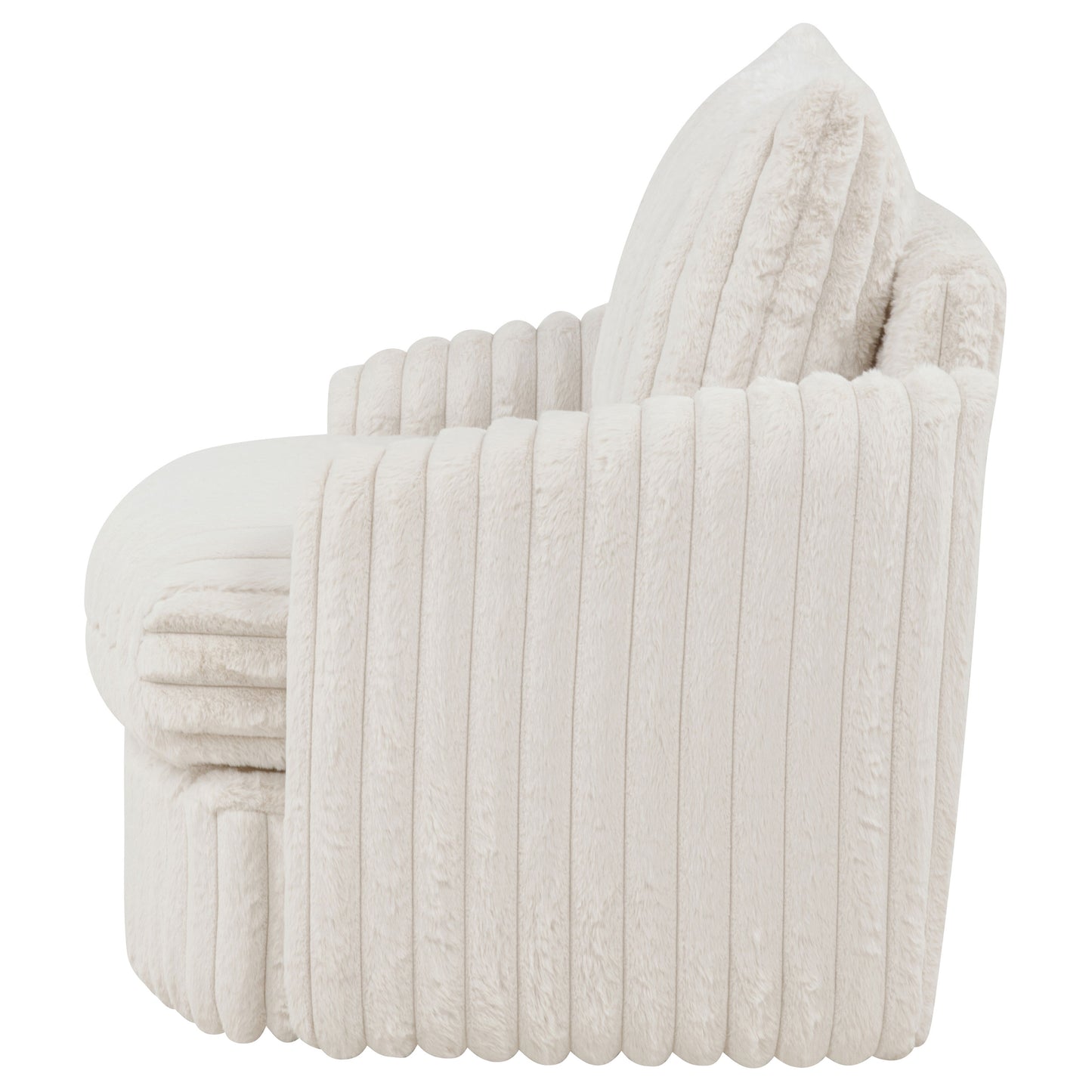 Sarco Accent Swivel Arm Chair – Ivory