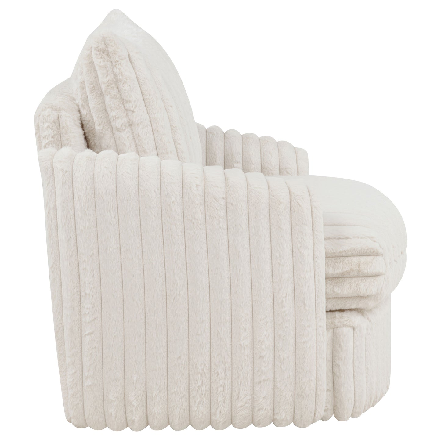 Sarco Accent Swivel Arm Chair – Ivory