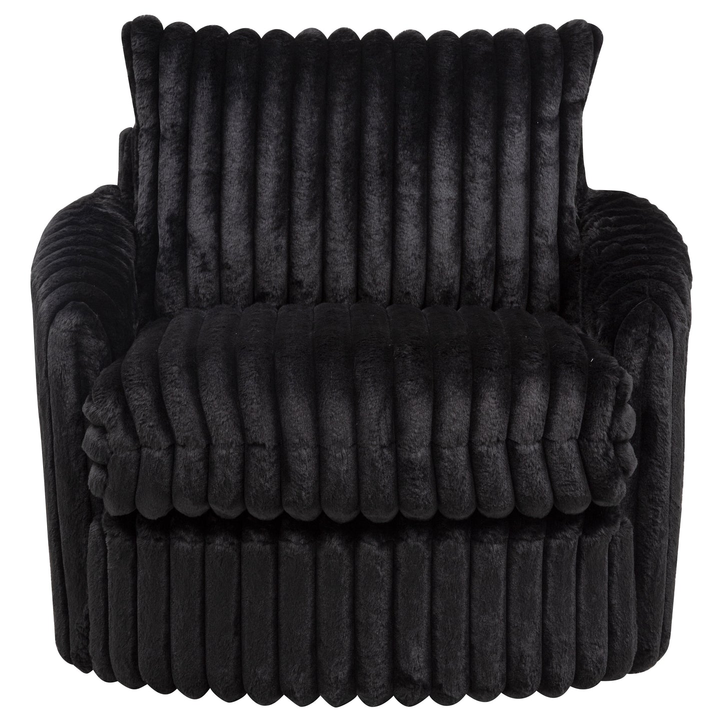Sarco Corduroy Swivel Arm Chair – Black