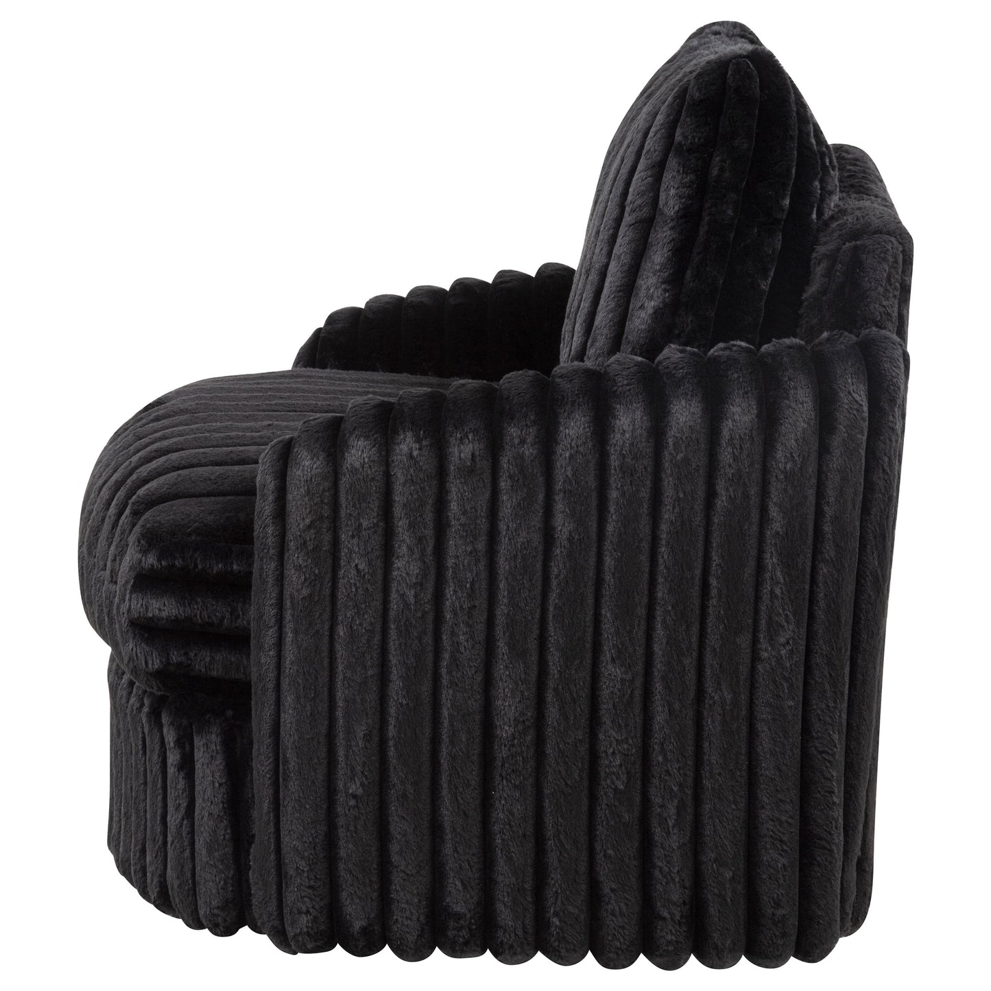 Sarco Corduroy Swivel Arm Chair – Black