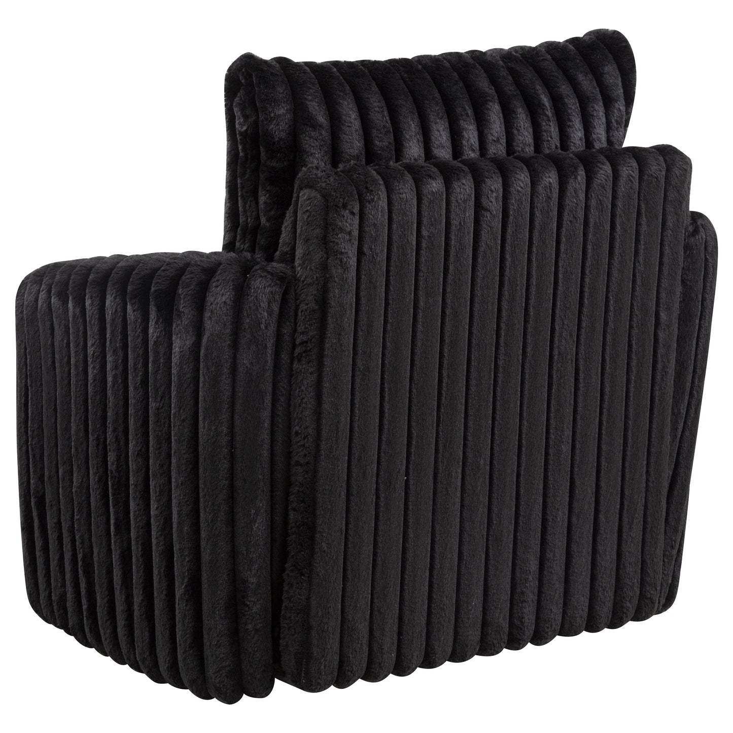 Sarco Corduroy Swivel Arm Chair – Black