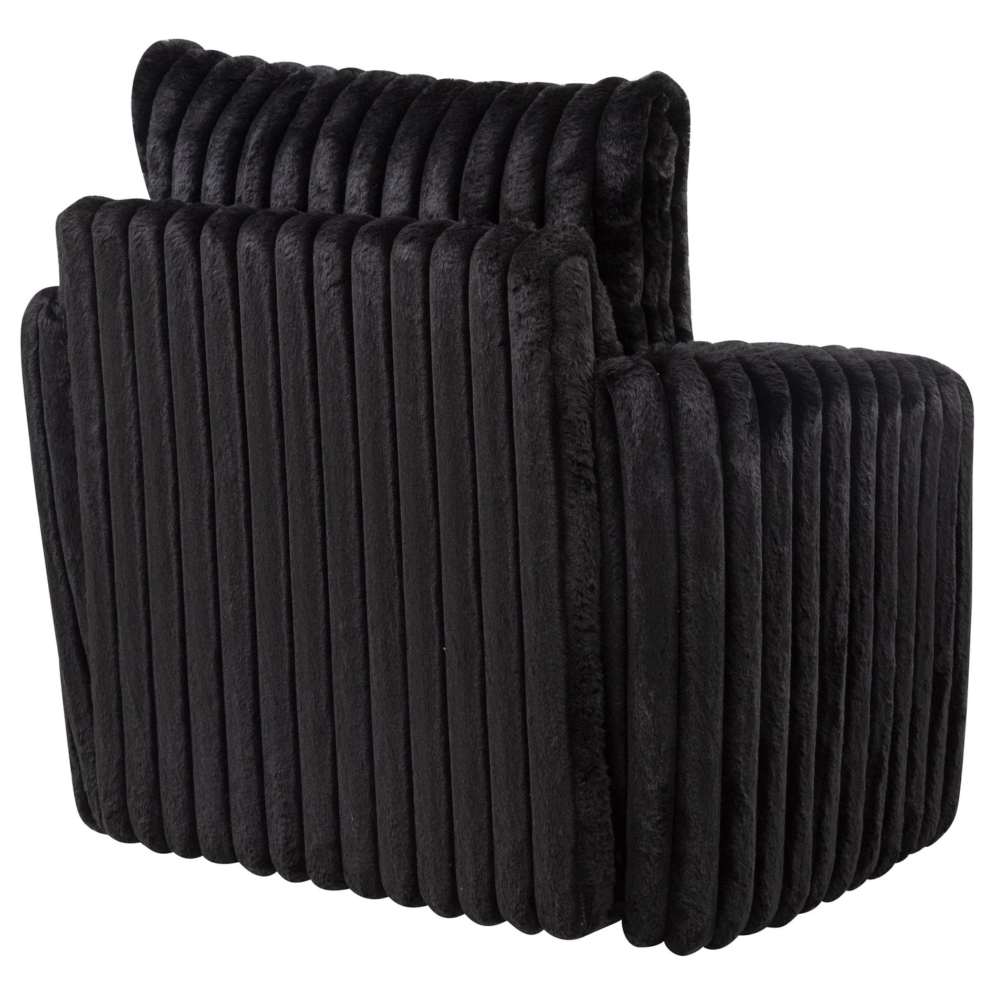 Sarco Corduroy Swivel Arm Chair – Black