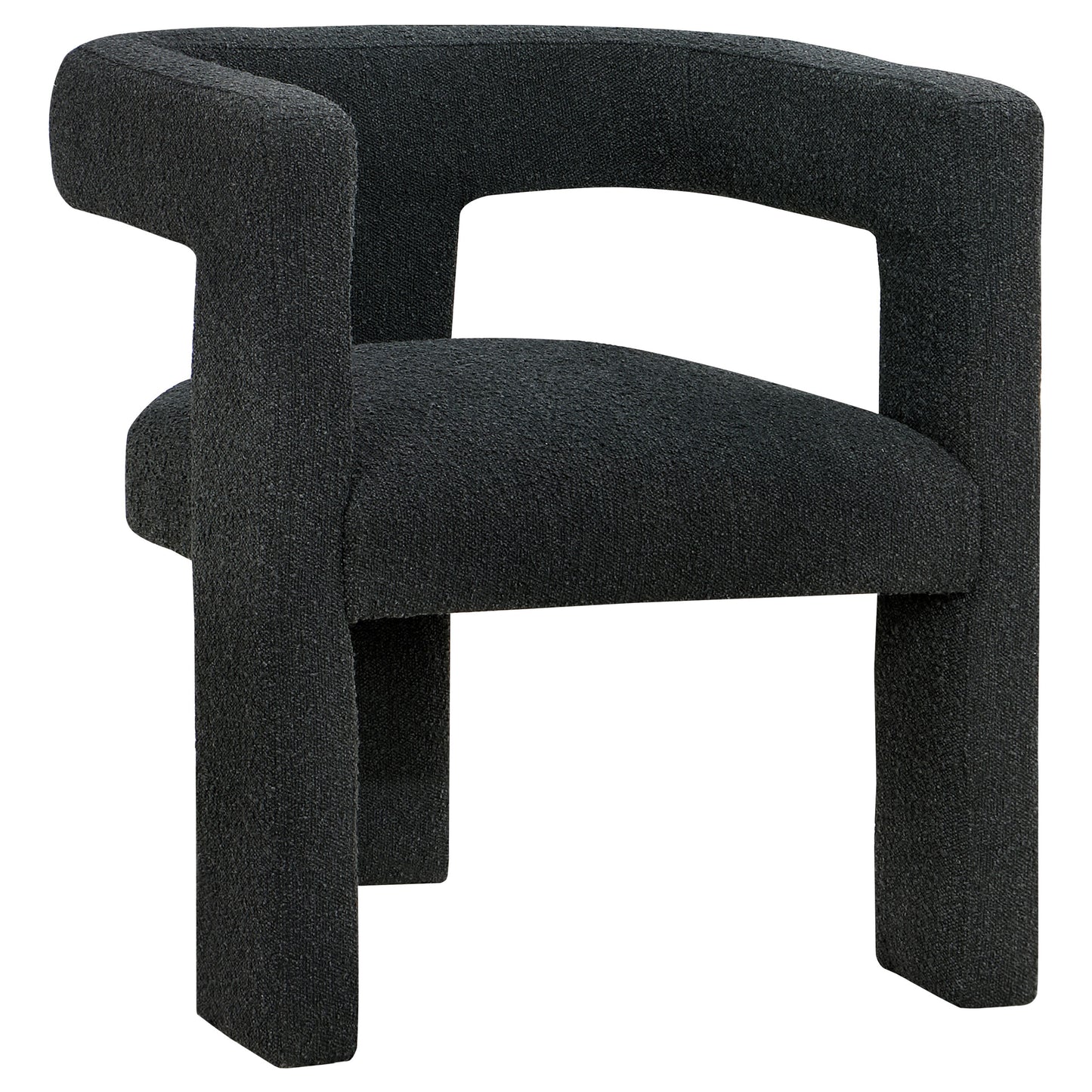 Petra Upholstered Side Chair – Black