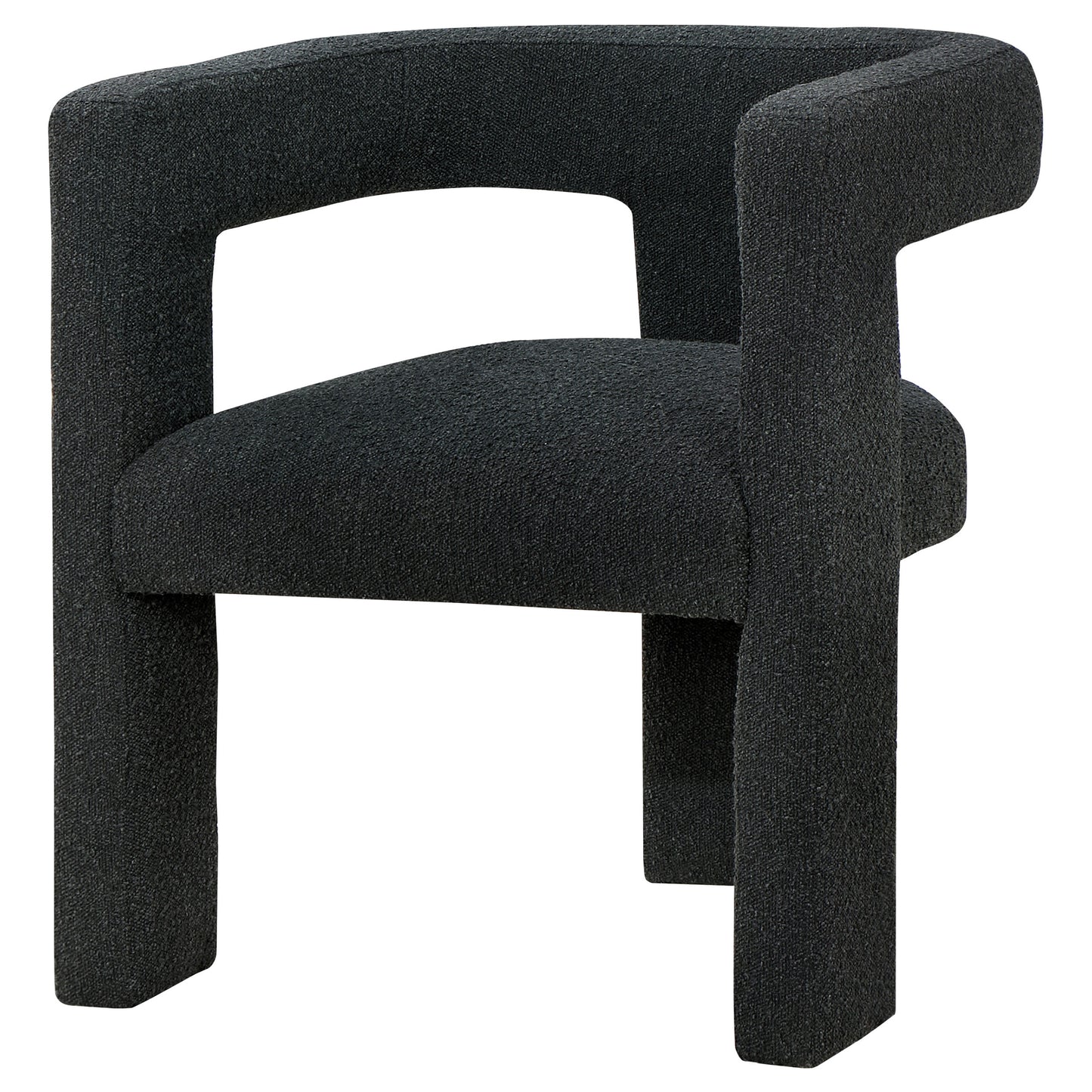 Petra Upholstered Side Chair – Black