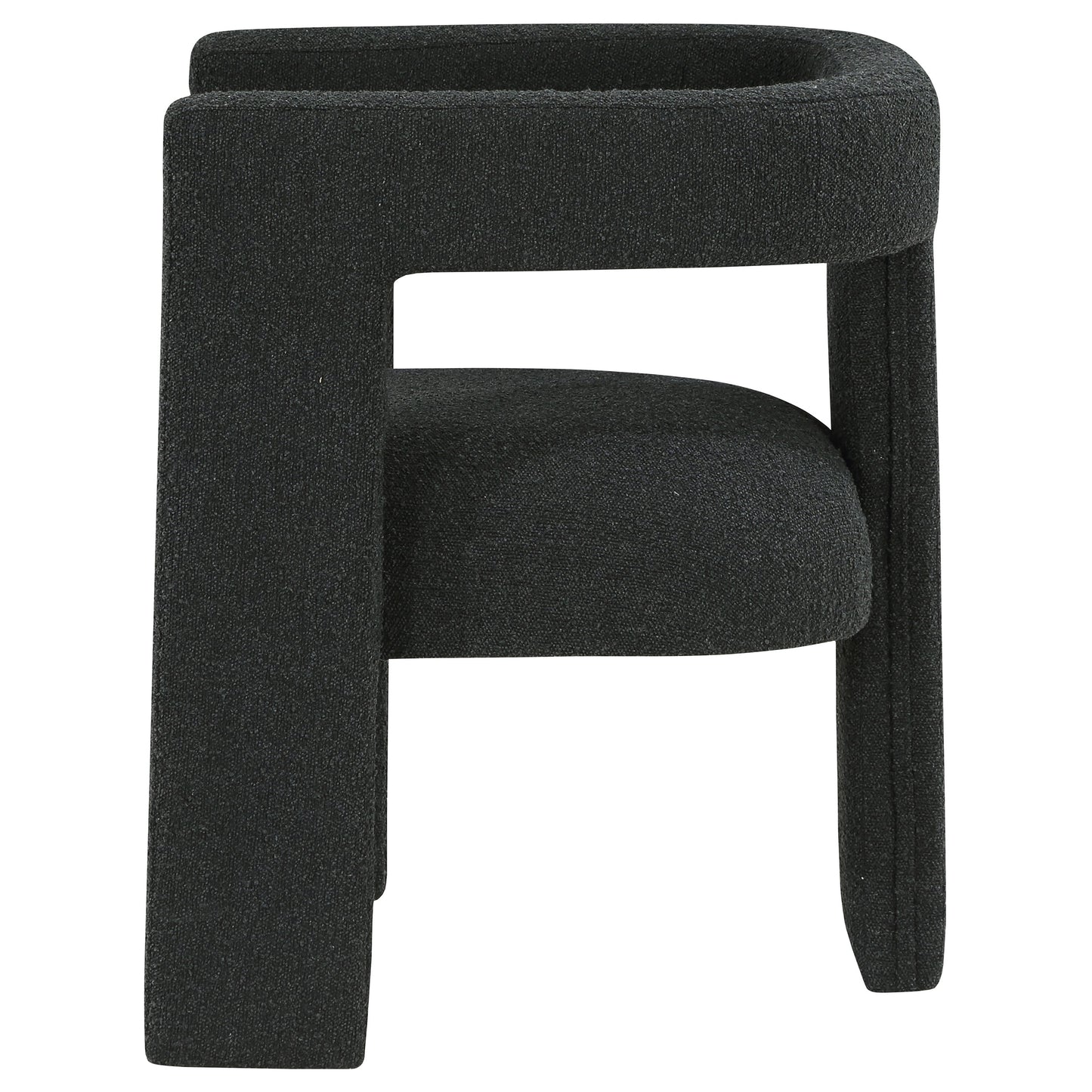 Petra Upholstered Side Chair – Black