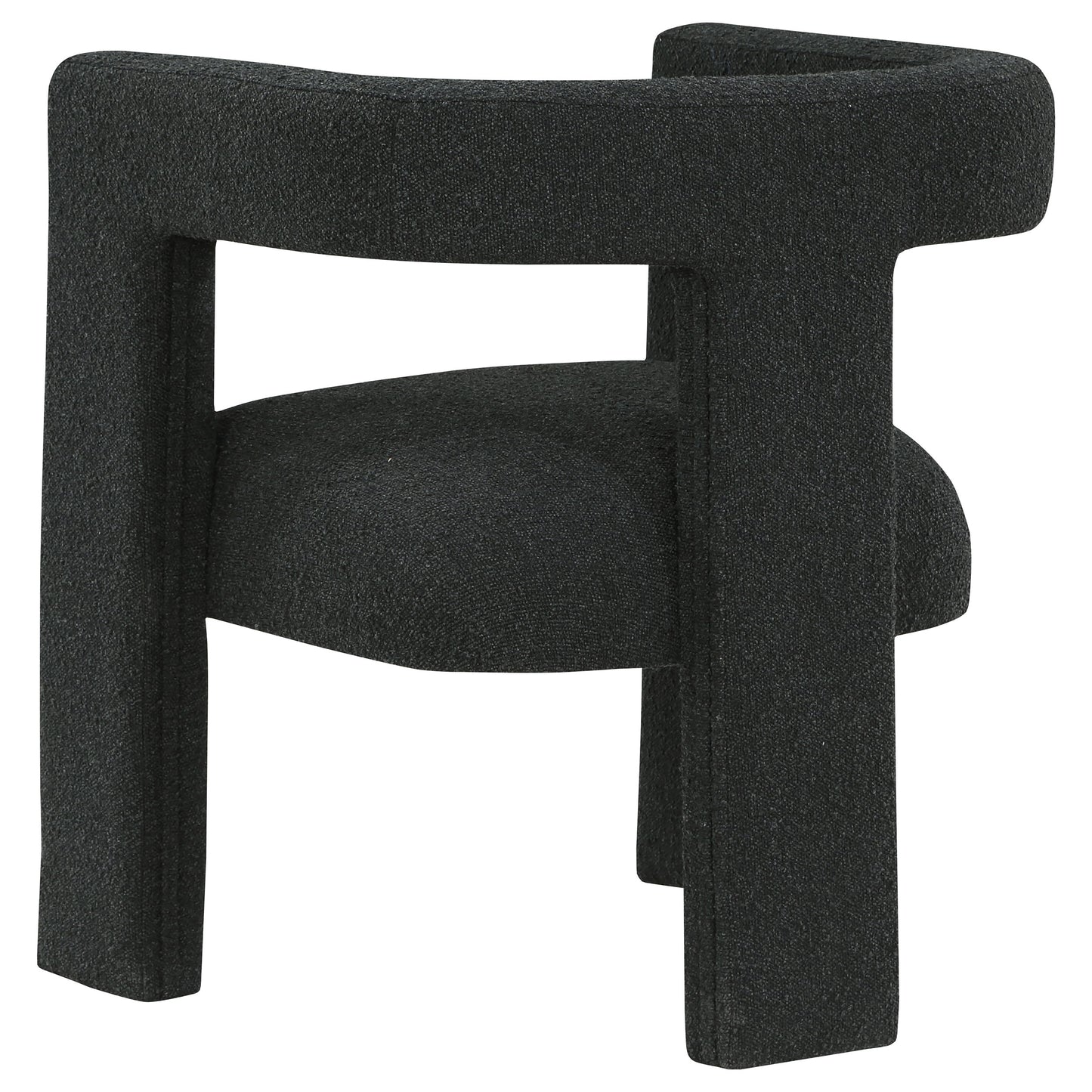 Petra Upholstered Side Chair – Black