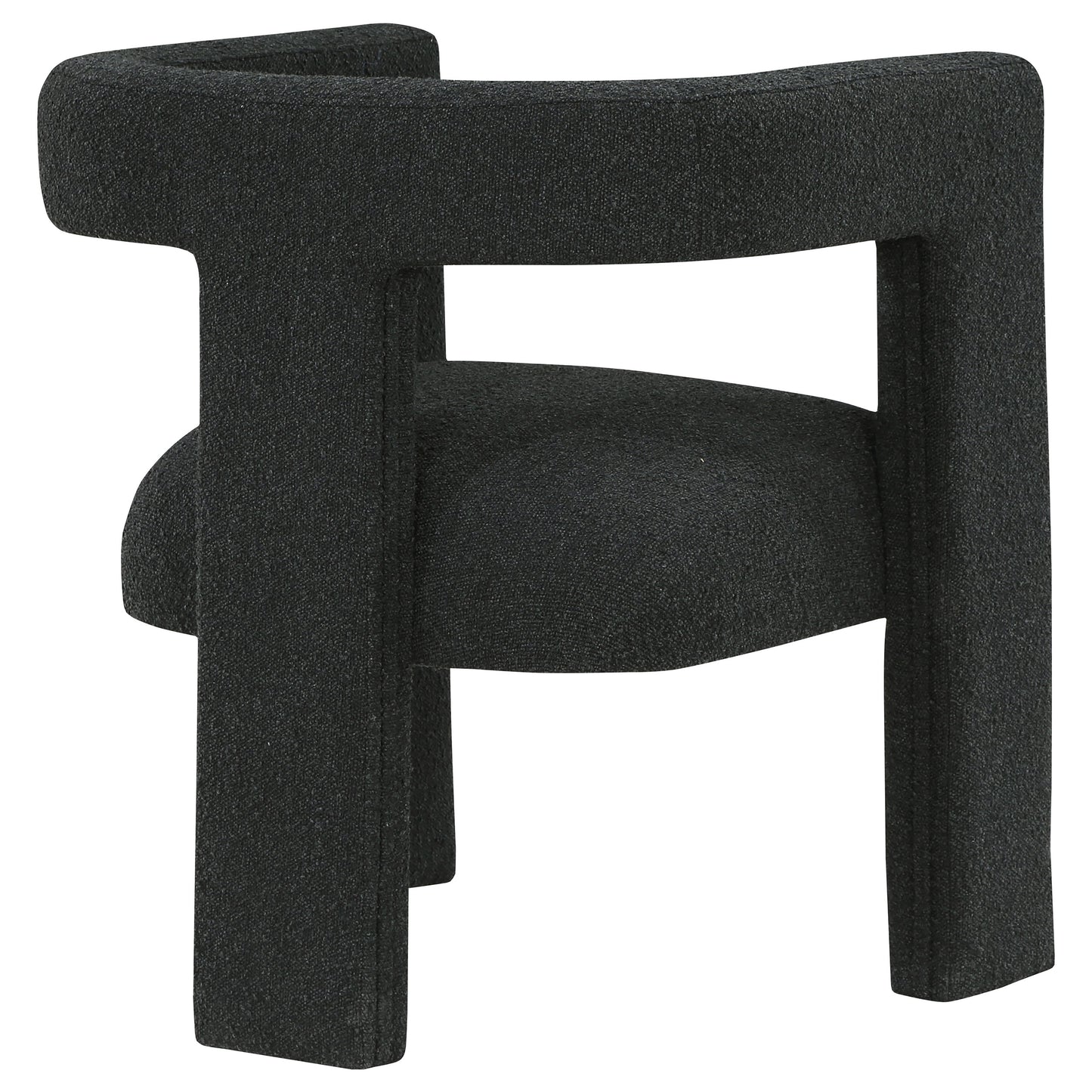 Petra Upholstered Side Chair – Black
