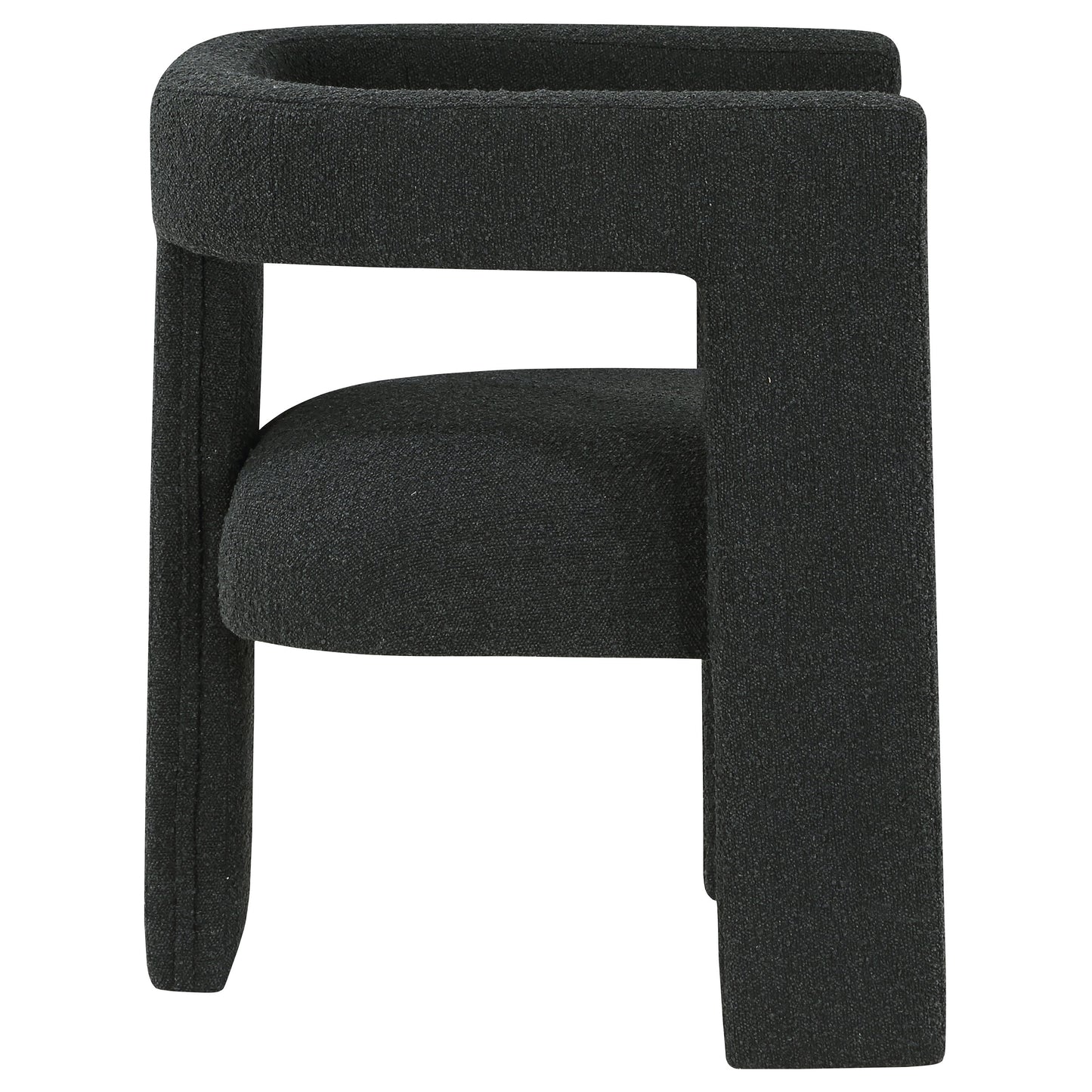 Petra Upholstered Side Chair – Black