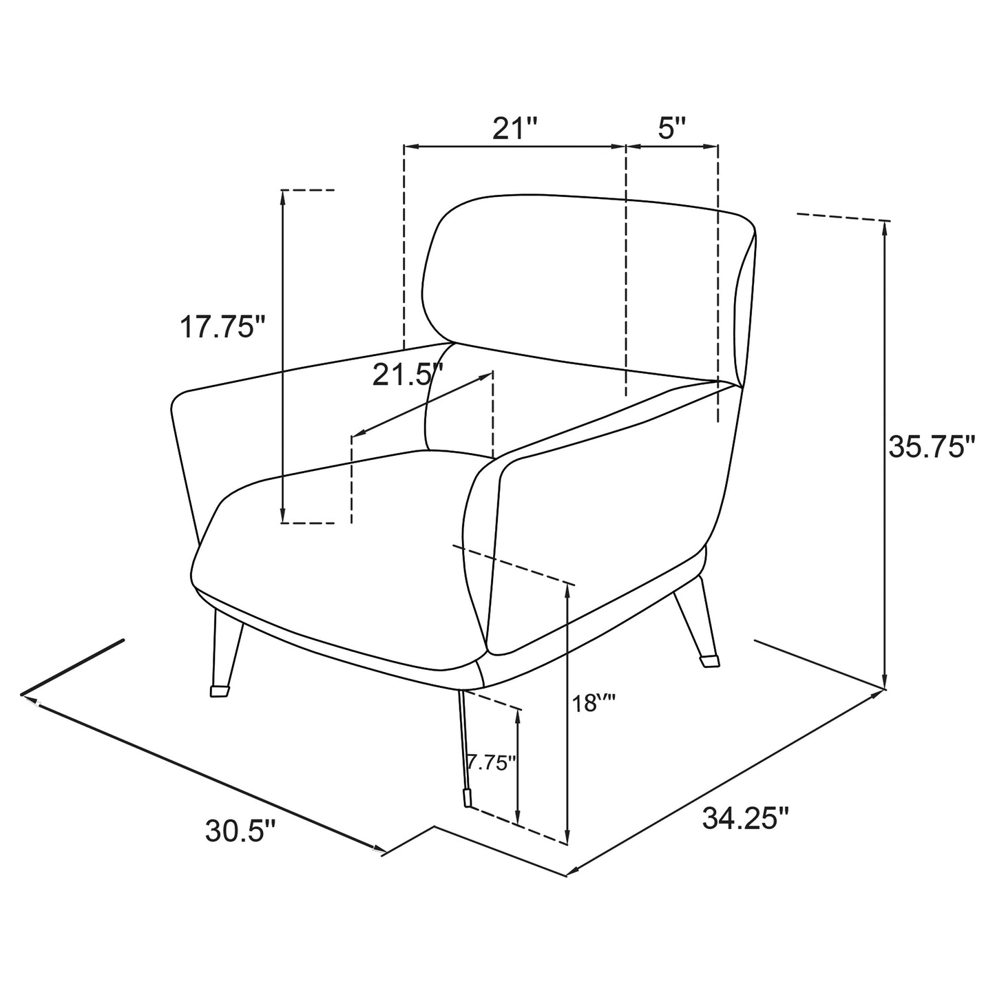 Vanta Curve Chair – Copper Tone